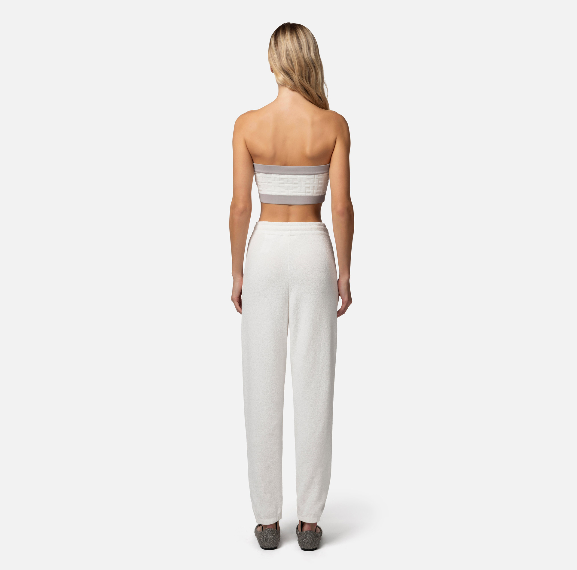 Cotton jogger trousers - Elisabetta Franchi® Outlet