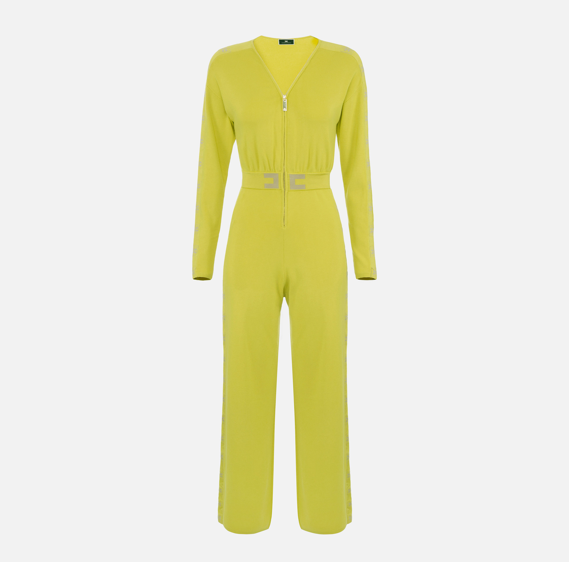 Combinaison en coton avec bandes logotées - Elisabetta Franchi® Outlet