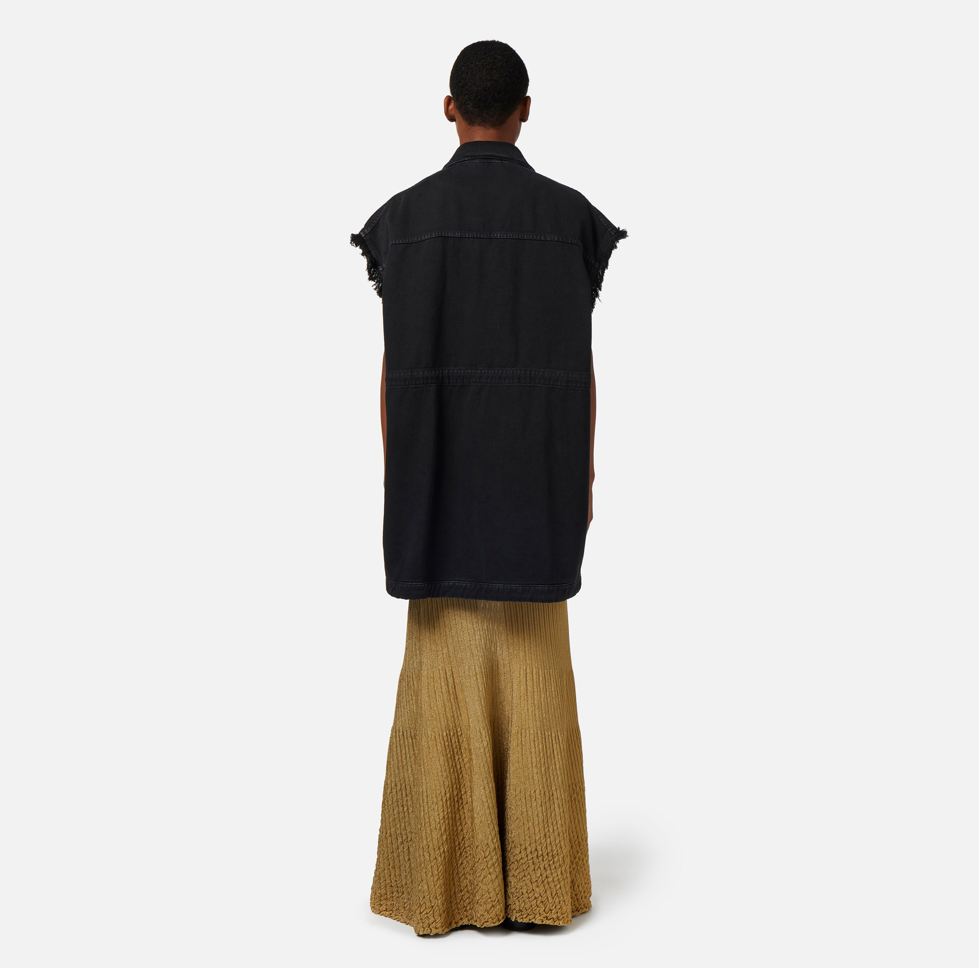 Utility denim waistcoat - Elisabetta Franchi® Outlet