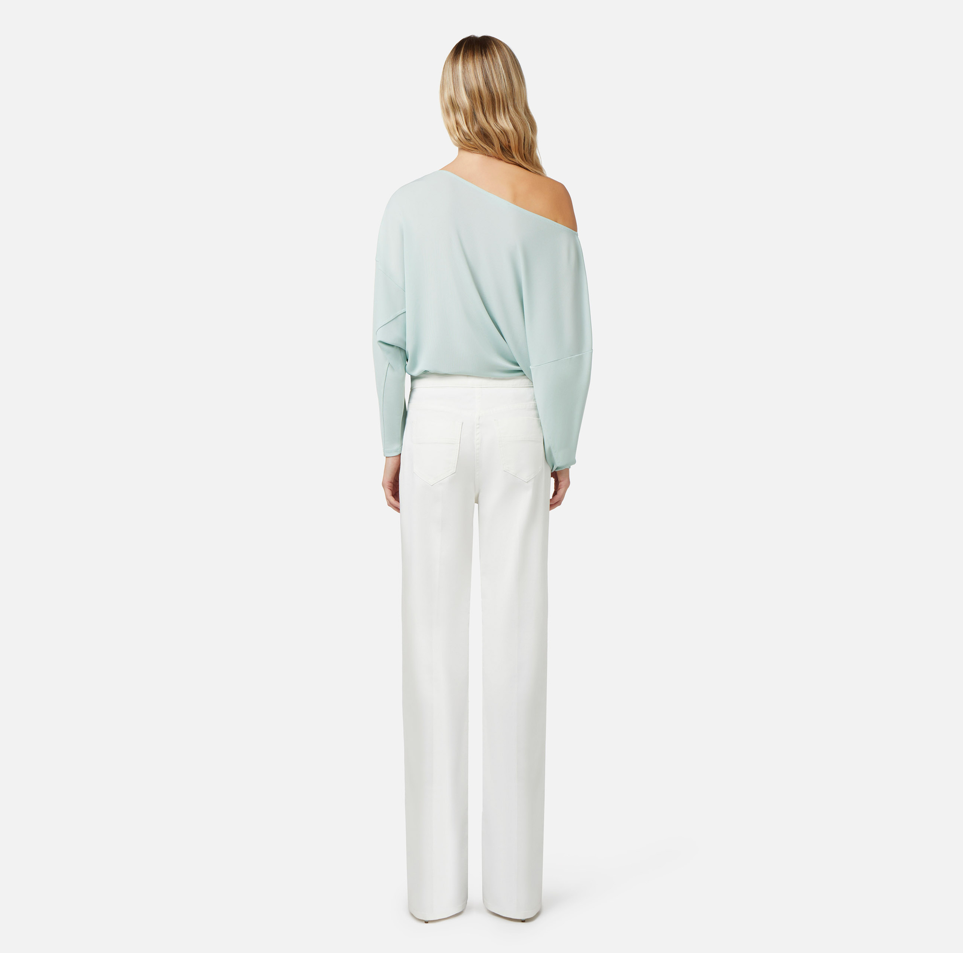 Maglia in jersey con maniche a kimono - Elisabetta Franchi® Outlet
