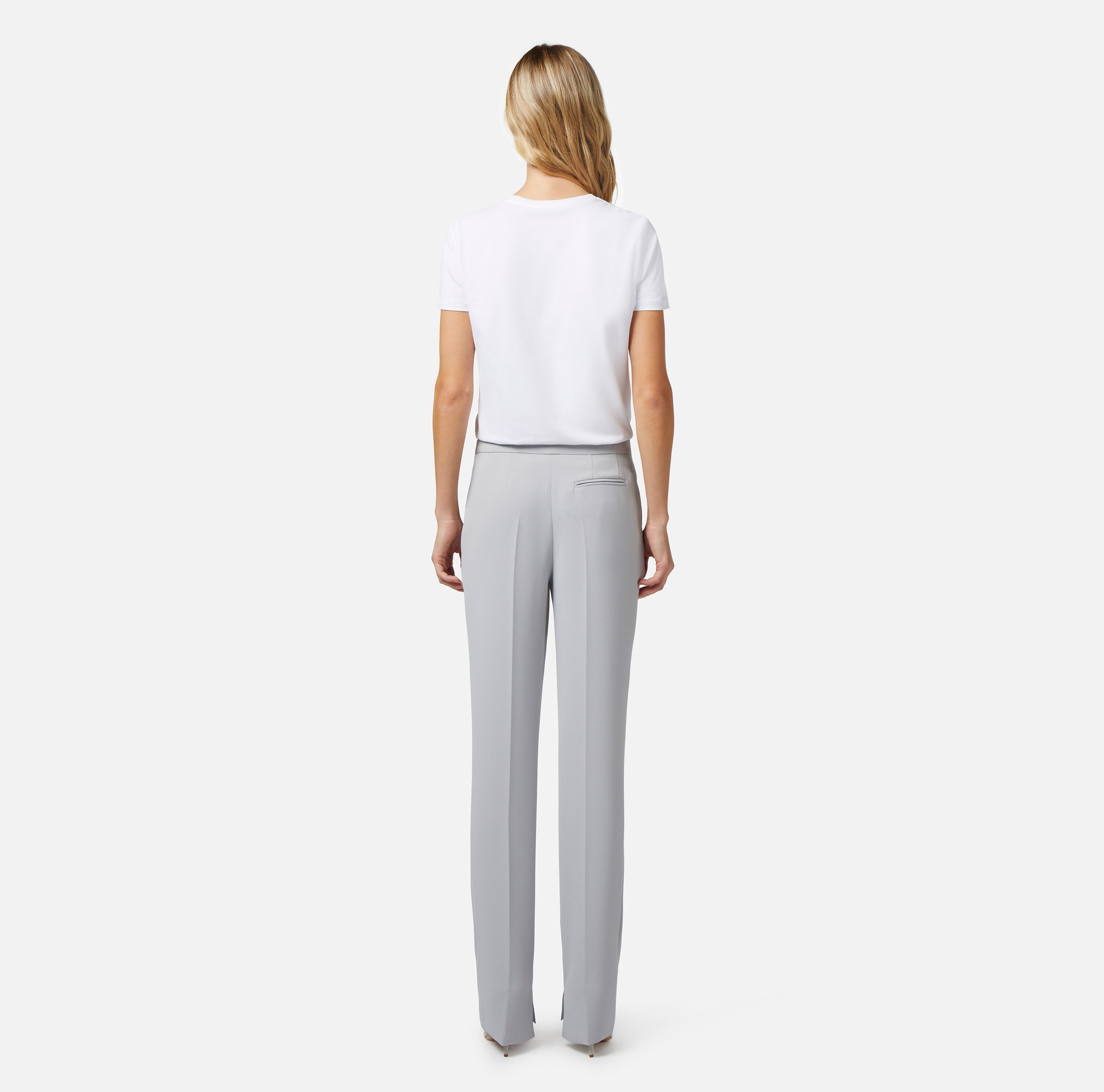 T-shirt in jersey con placca logo - Elisabetta Franchi® Outlet