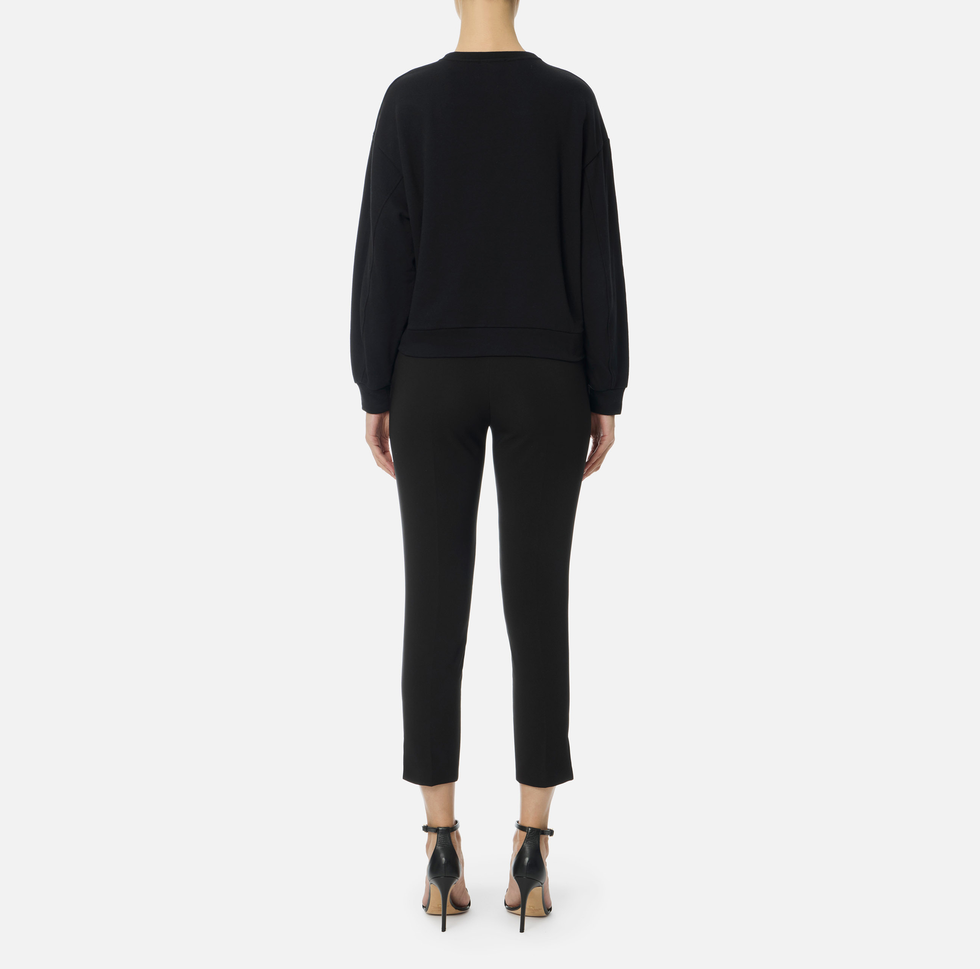 Sweatshirt with round neckline - Elisabetta Franchi® Outlet