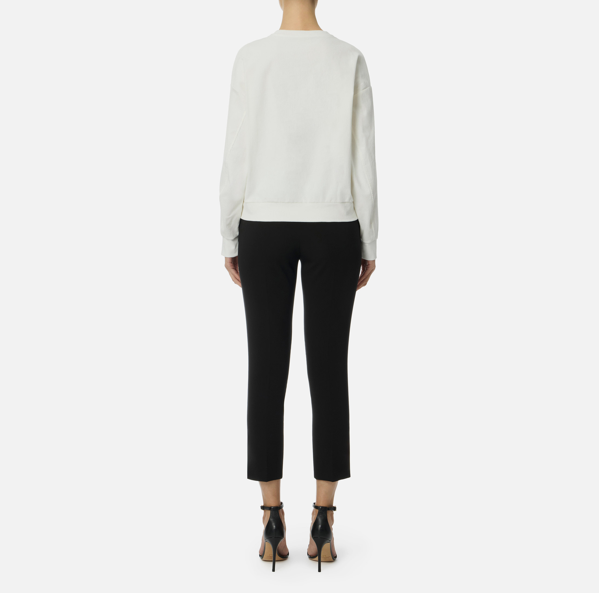 Sweatshirt with round neckline - Elisabetta Franchi® Outlet