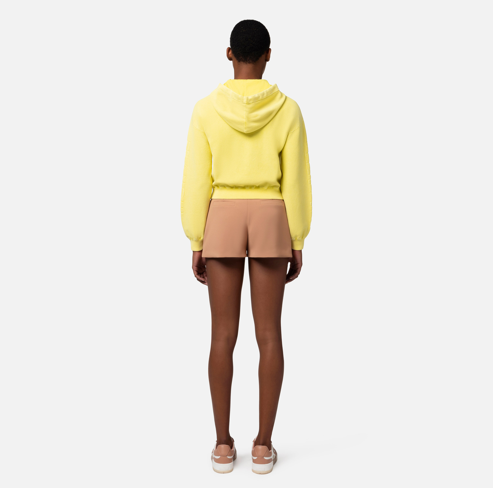 Sweat à capuche en coton stone wash - Elisabetta Franchi® Outlet