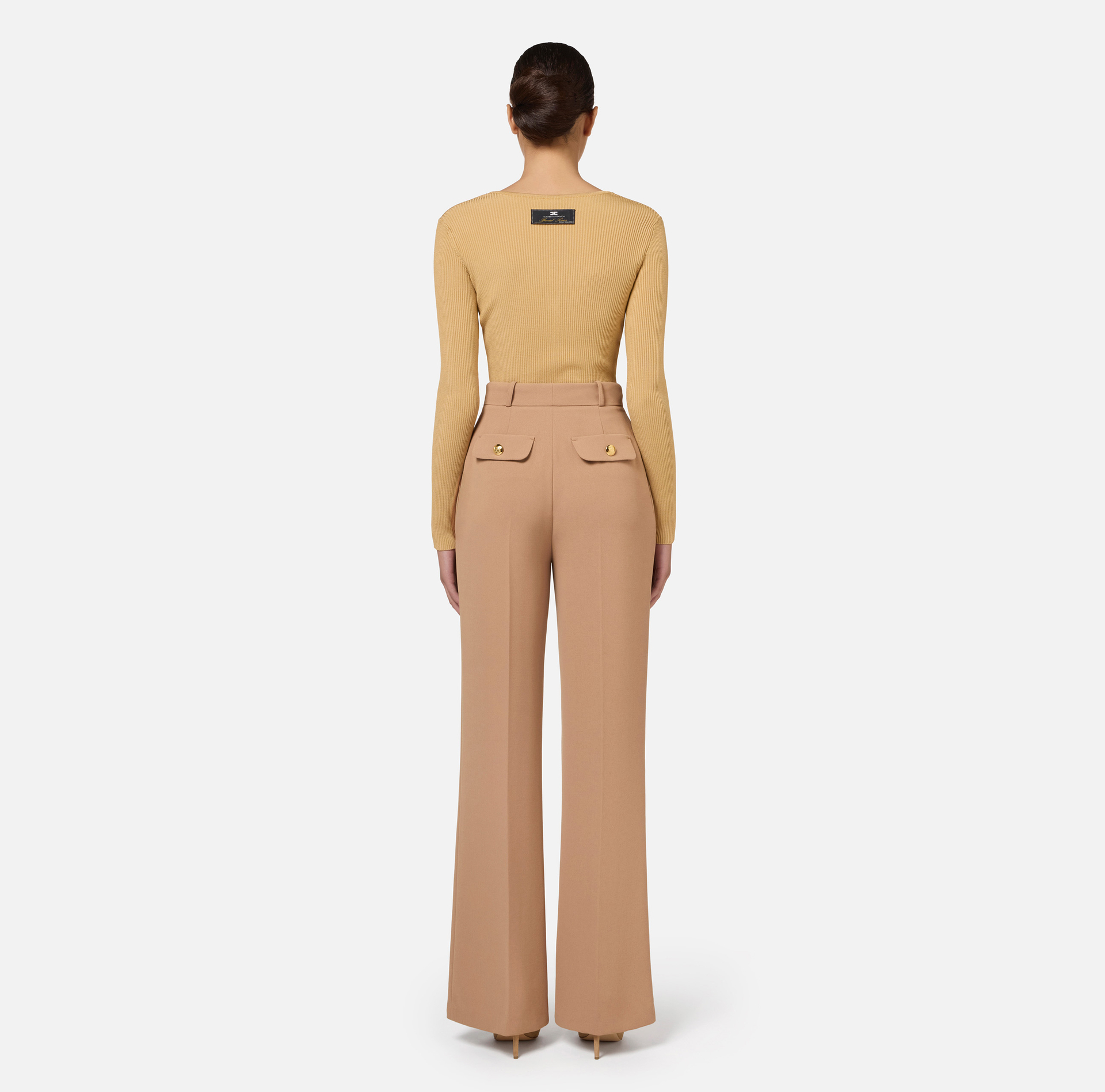 Cárdigan de viscosa con efecto plisado - Elisabetta Franchi® Outlet
