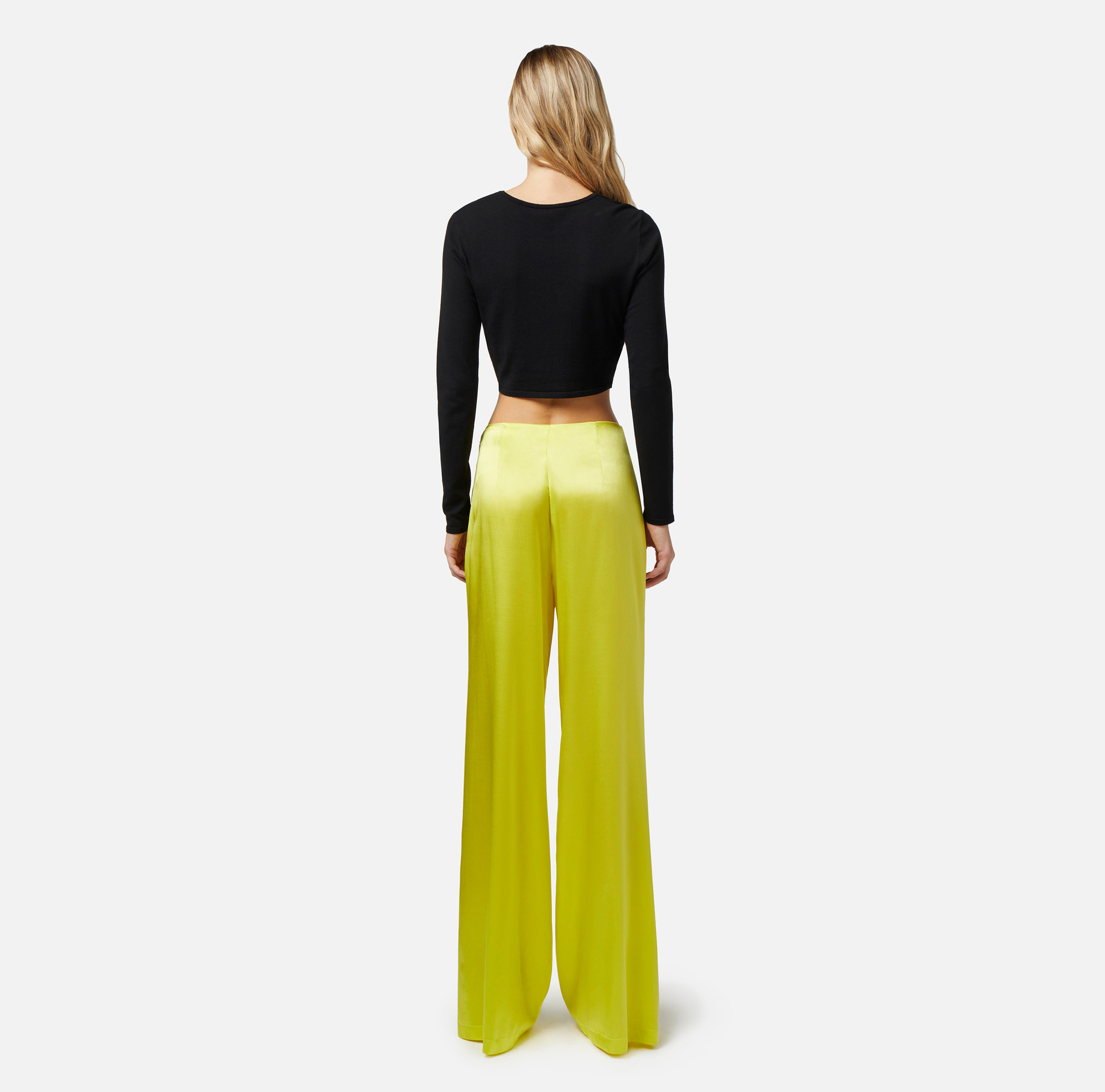 Viscose cropped top with ring - Elisabetta Franchi® Outlet
