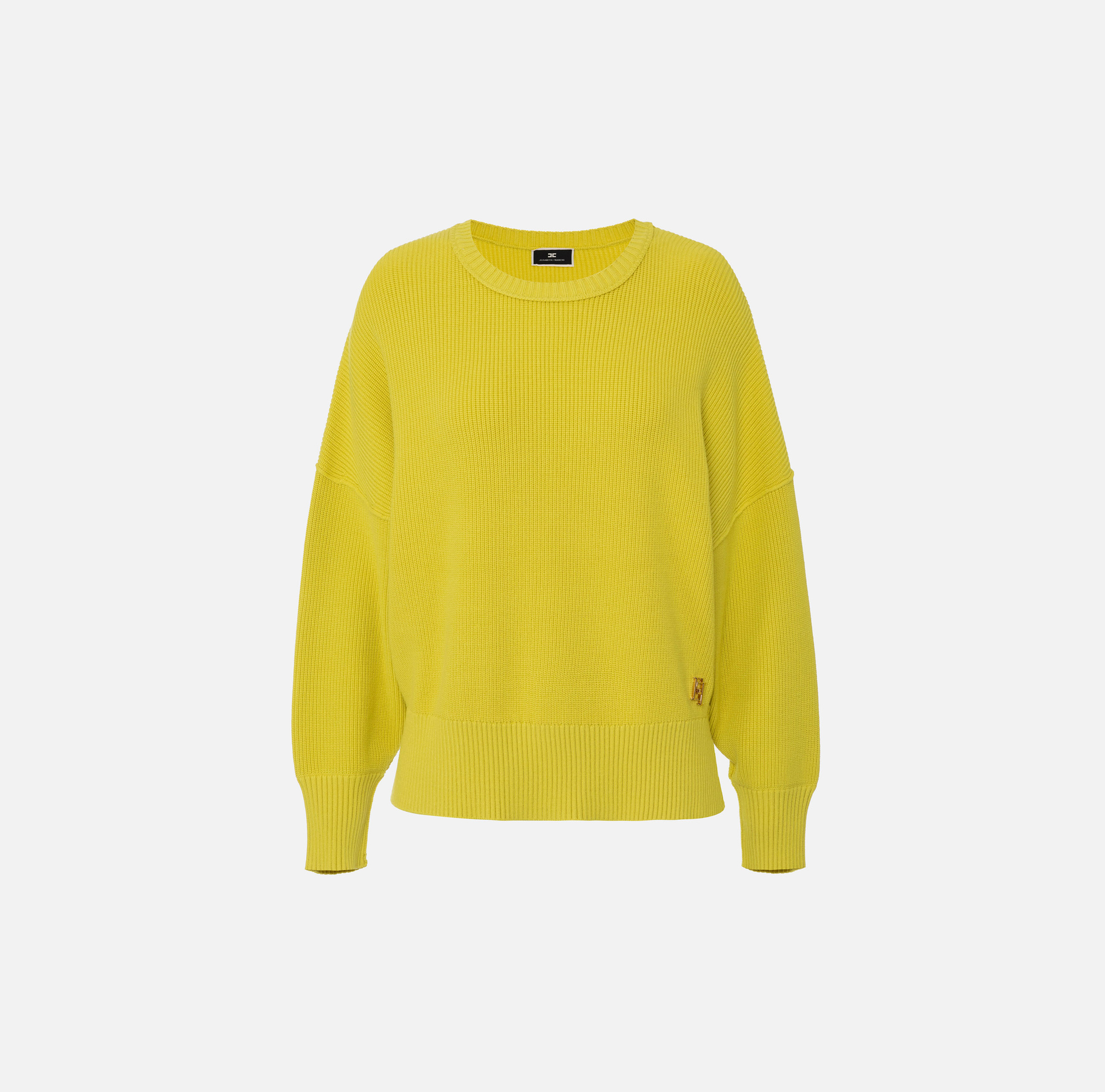 Viscose pullover with batwing sleeves - Elisabetta Franchi® Outlet