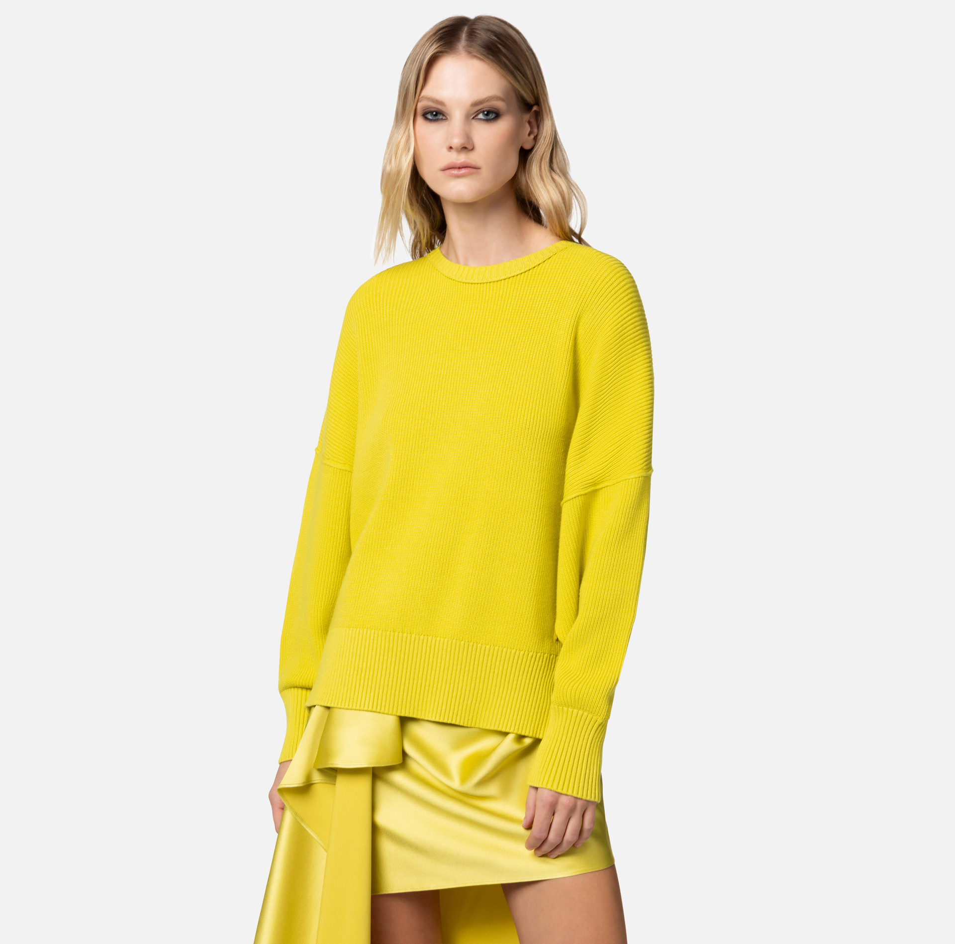 Viscose pullover with batwing sleeves - Elisabetta Franchi® Outlet