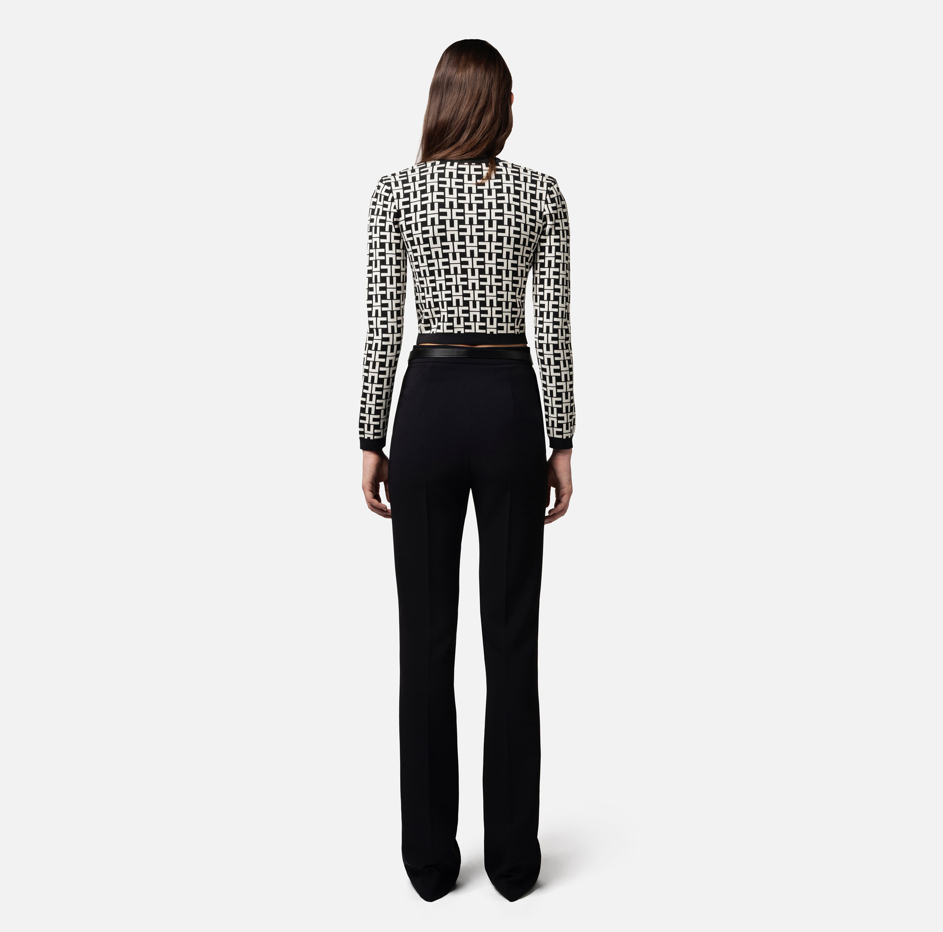 Mini cardigan in viscosa jacquard - Elisabetta Franchi® Outlet