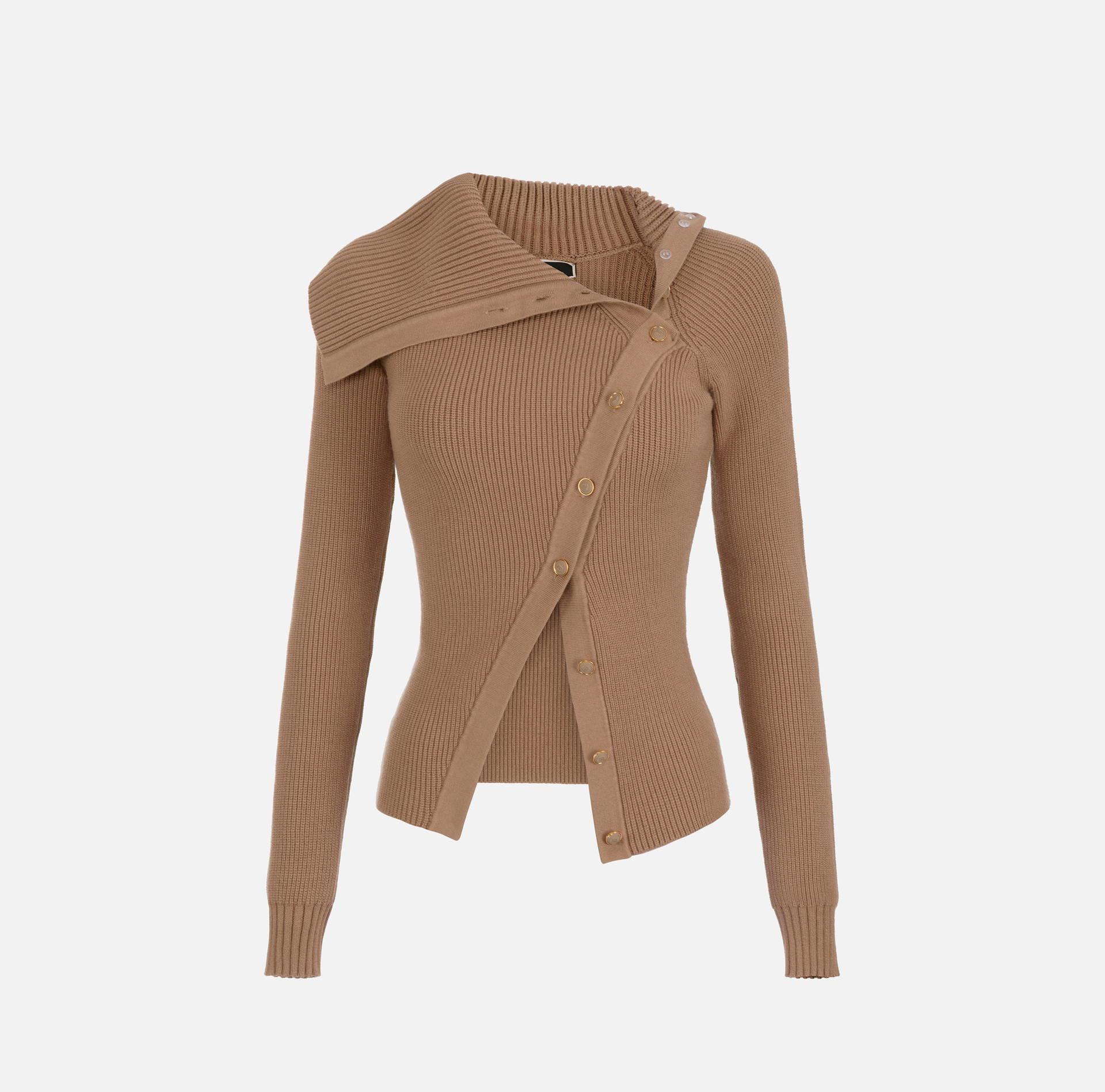 Viscose cardigan with asymmetric buttons | Elisabetta Franchi® Outlet