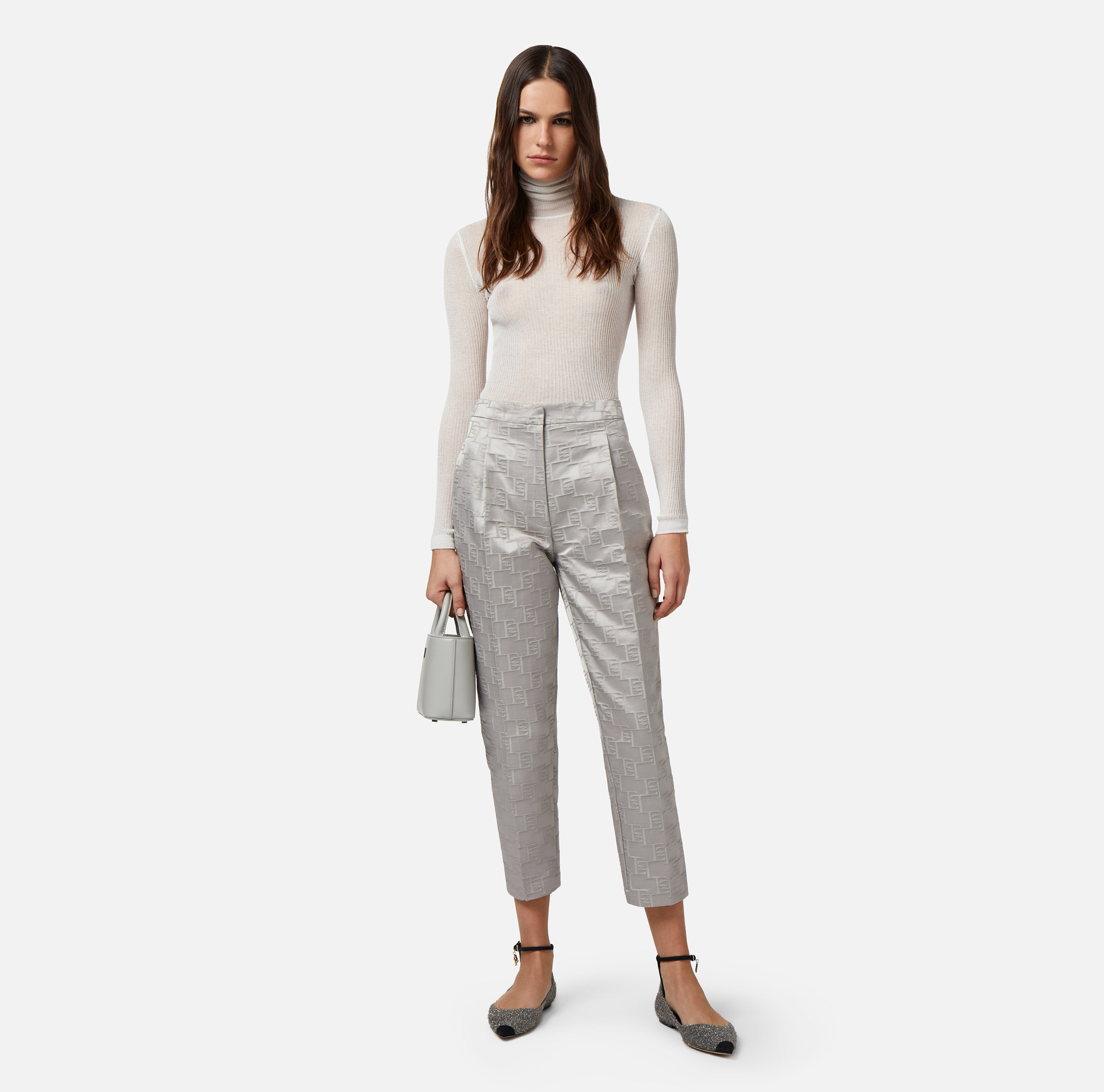 Dolcevita in crêpe a costine - Elisabetta Franchi® Outlet