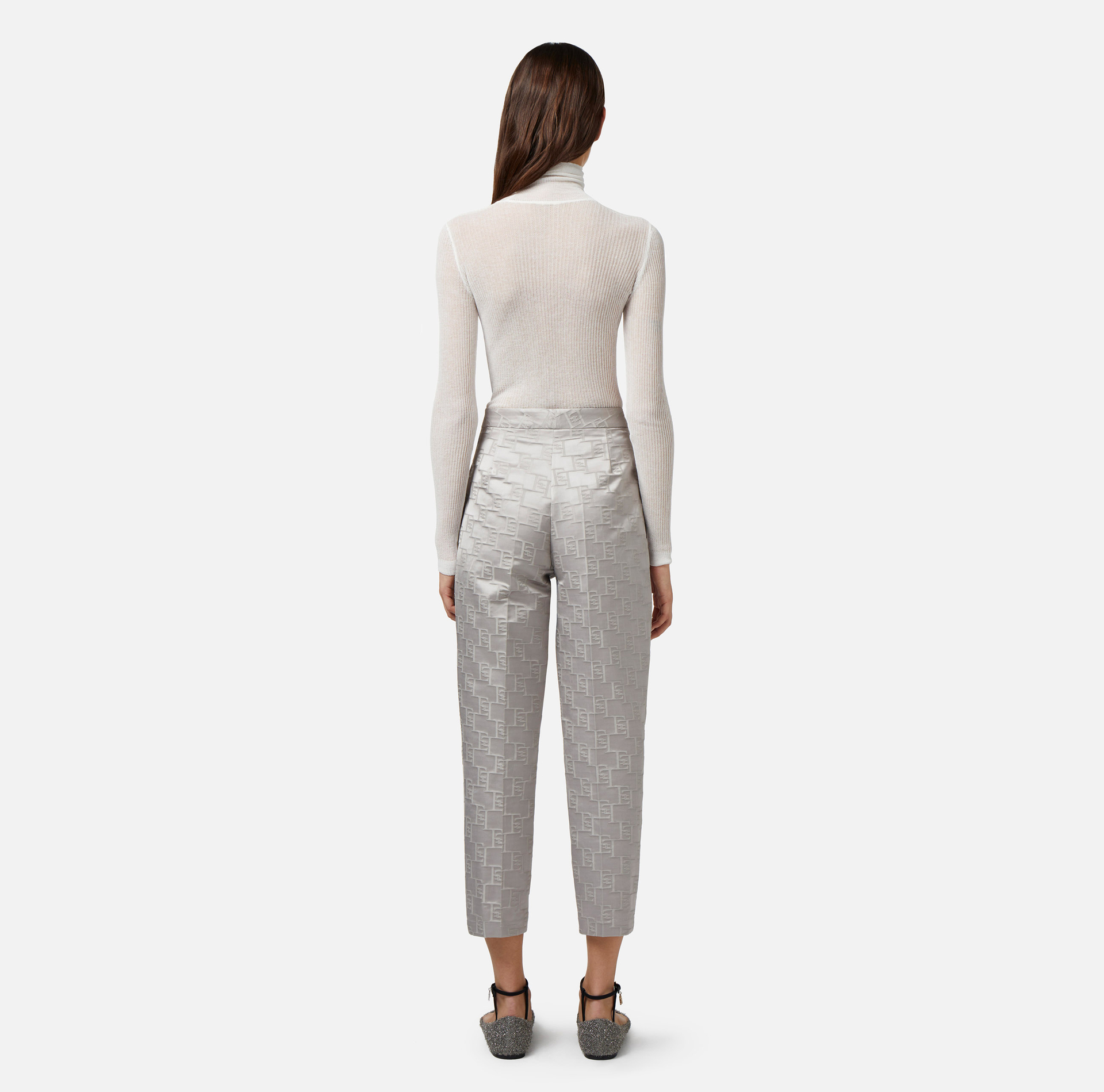 Dolcevita in crêpe a costine - Elisabetta Franchi® Outlet