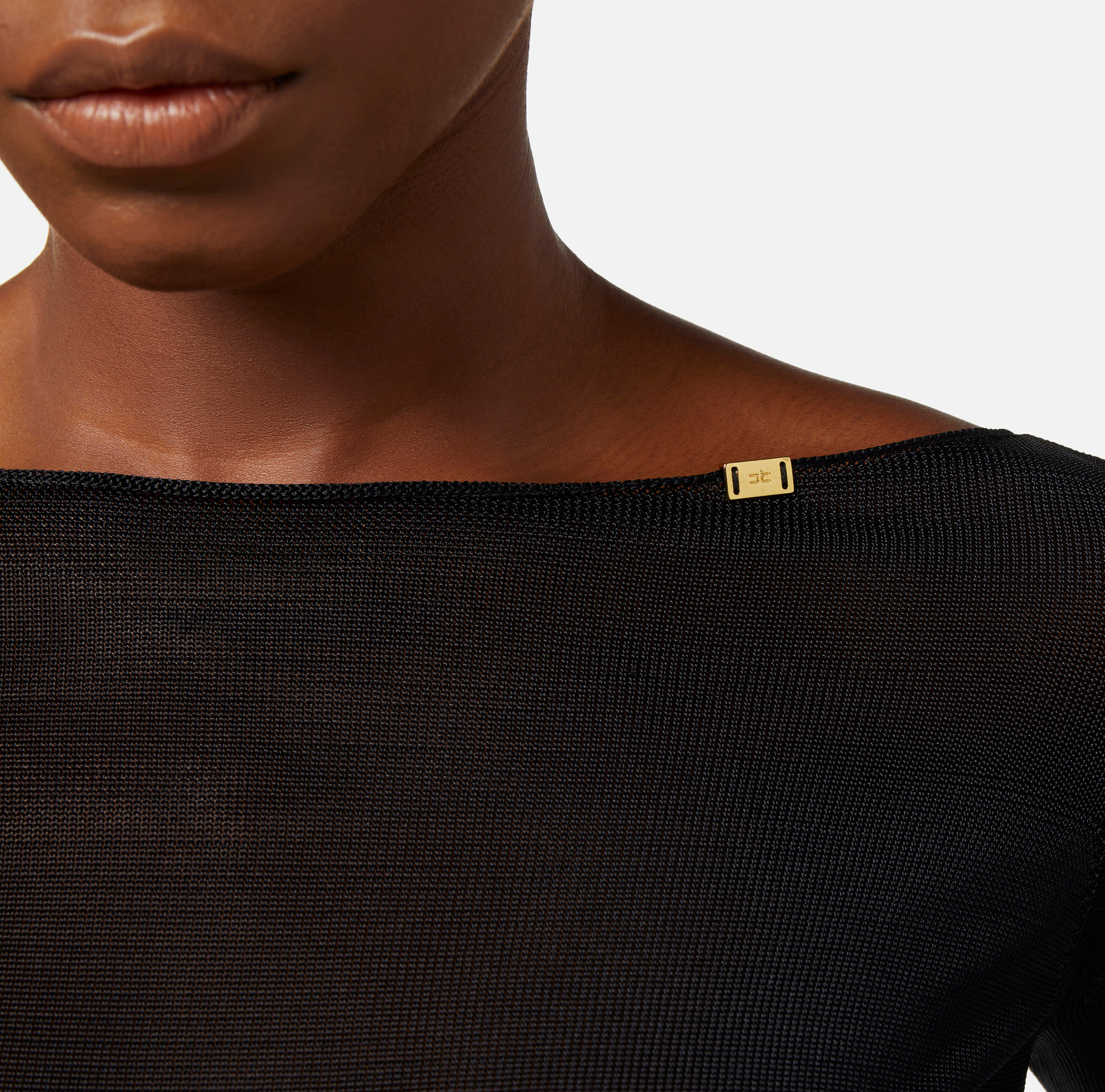 Shiny viscose top - Elisabetta Franchi® Outlet