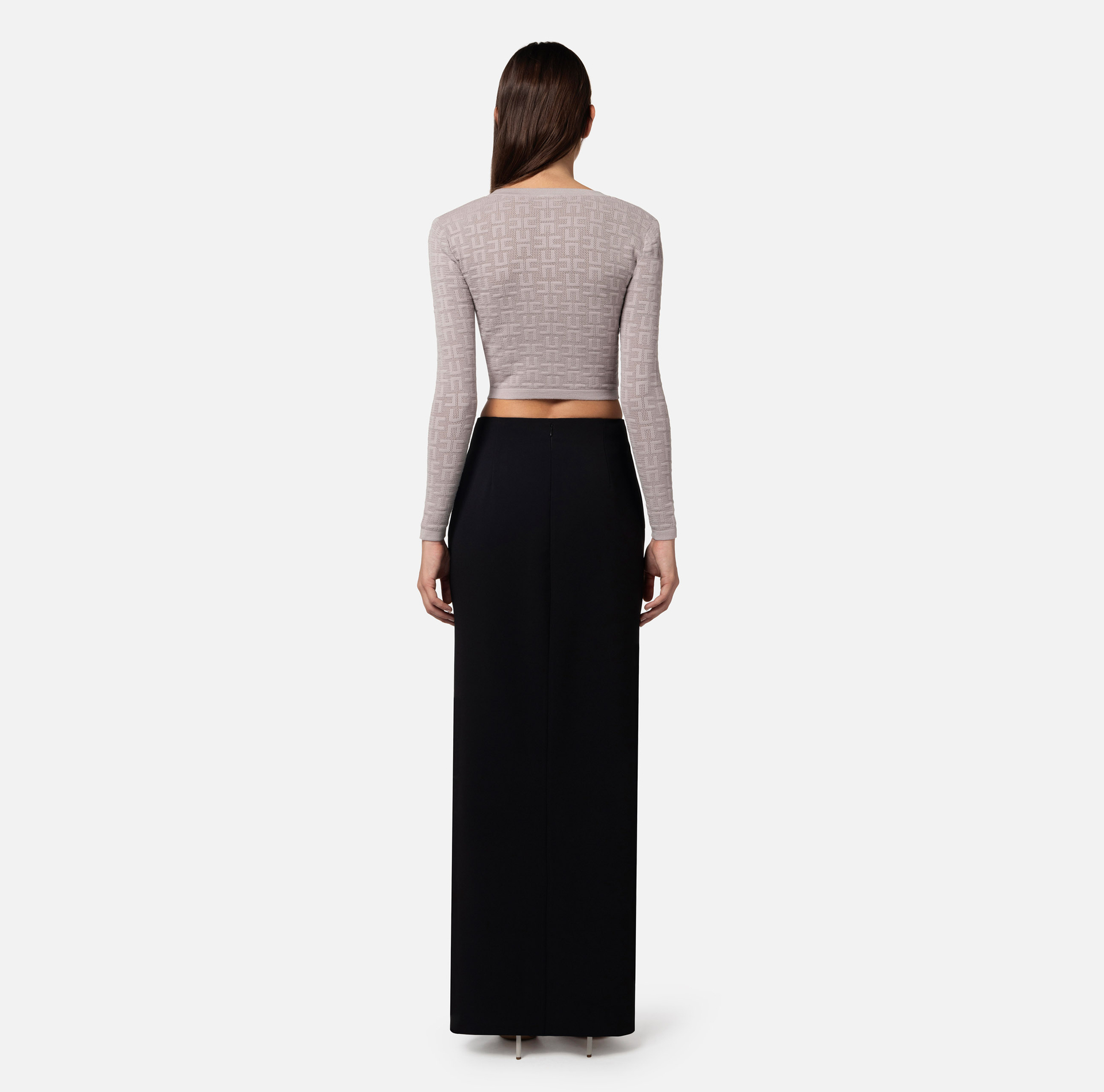 Mini-cardigan en viscose à mailles ajourées - Elisabetta Franchi® Outlet