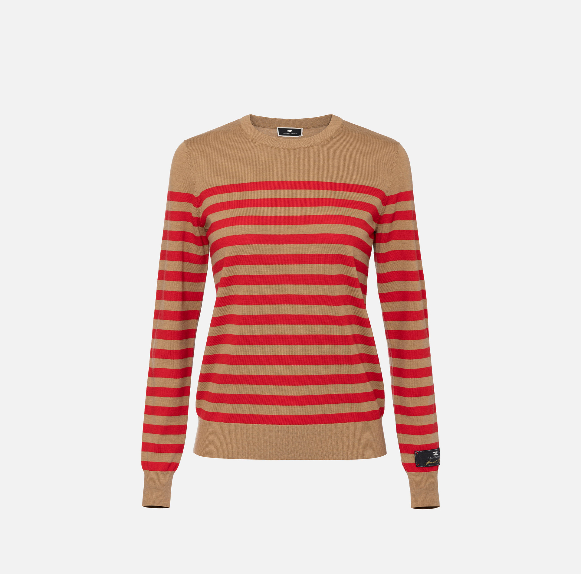 Pull en laine rayée - Elisabetta Franchi® Outlet