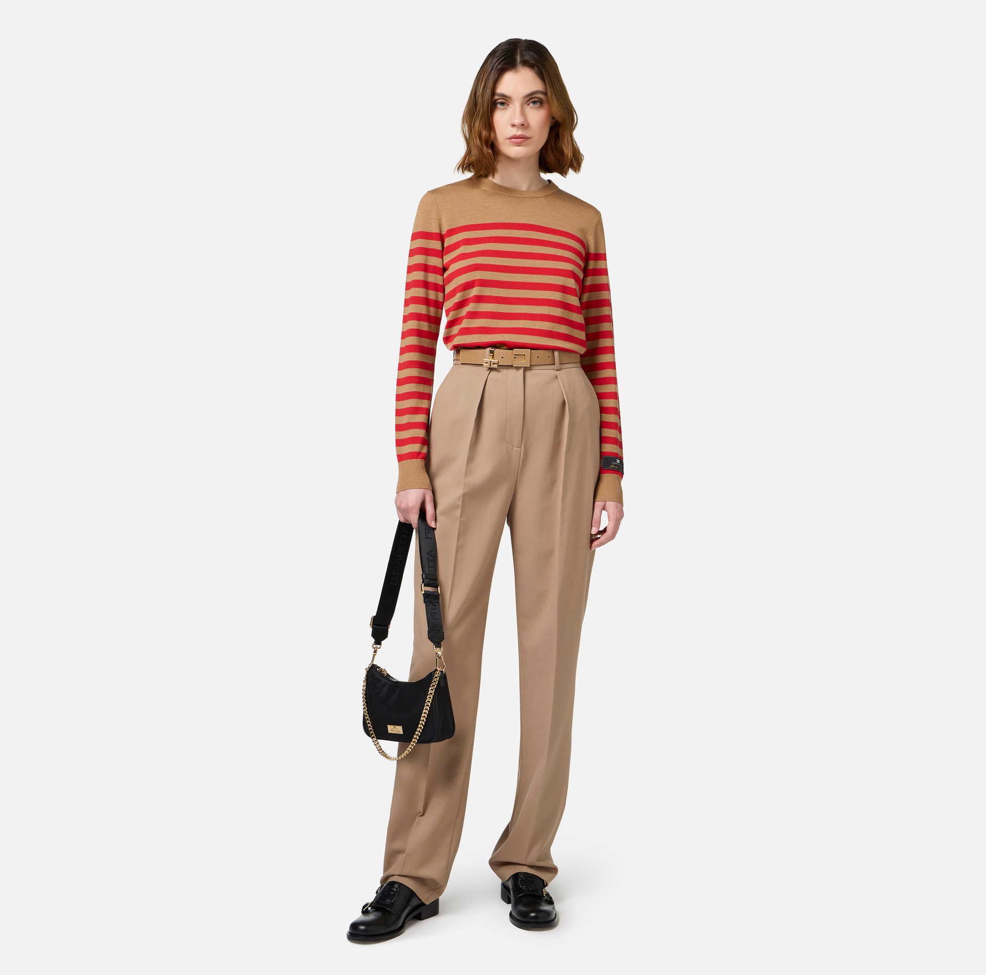 Pull en laine rayée - Elisabetta Franchi® Outlet