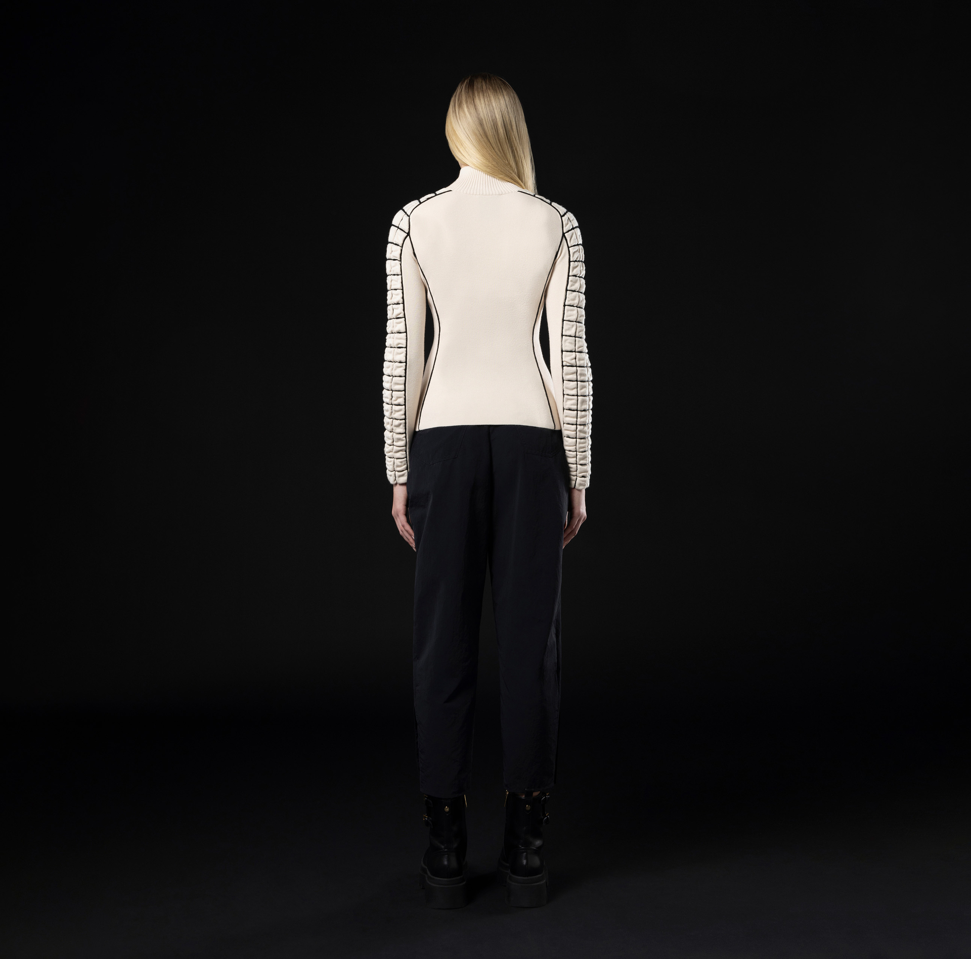 Technical wool jumper with zip | Elisabetta Franchi® Outlet
