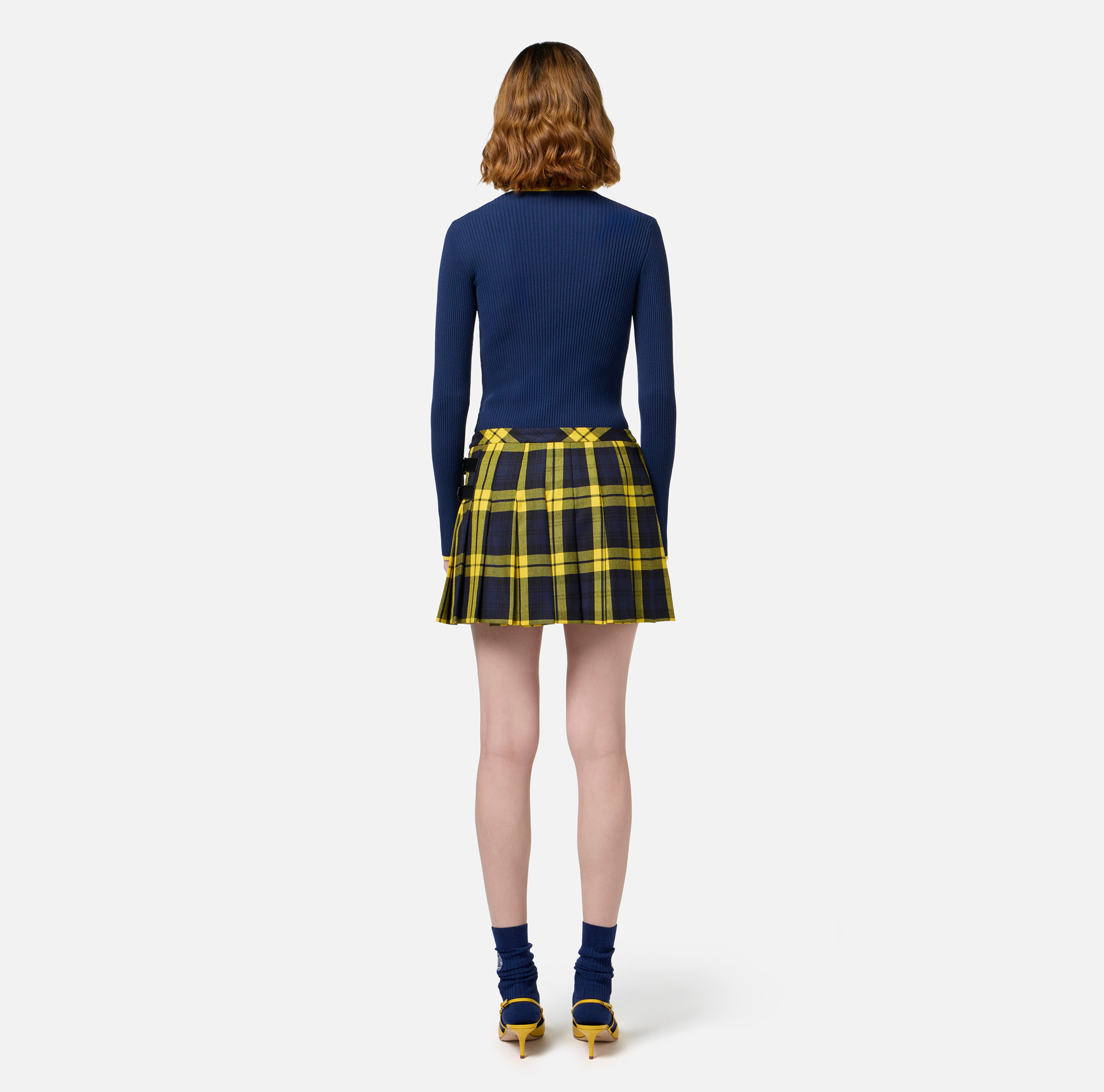 Maglia in viscosa con logo college - Elisabetta Franchi® Outlet
