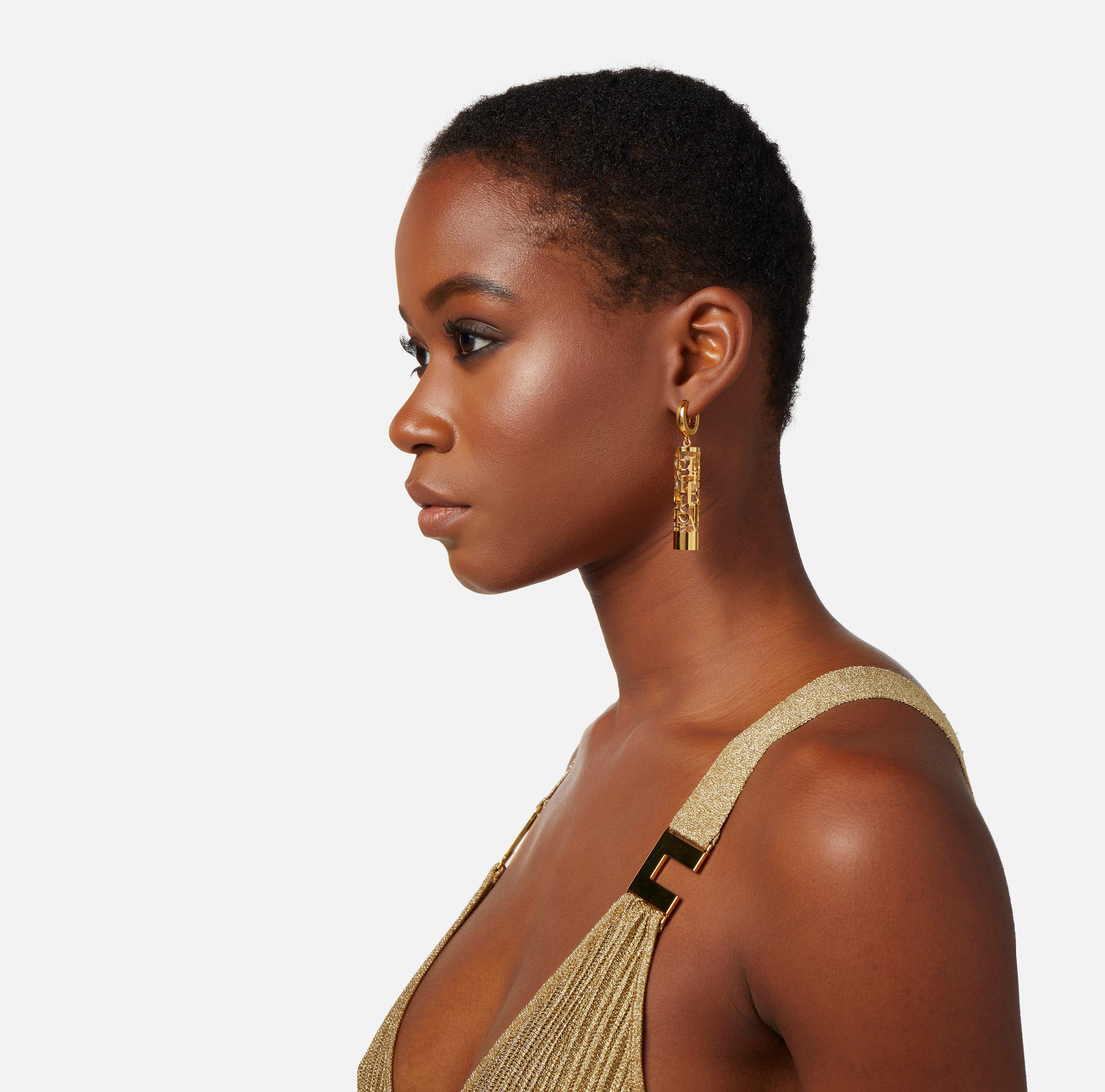 Boucles d'oreilles lettrage logo en cylindre - Elisabetta Franchi® Outlet
