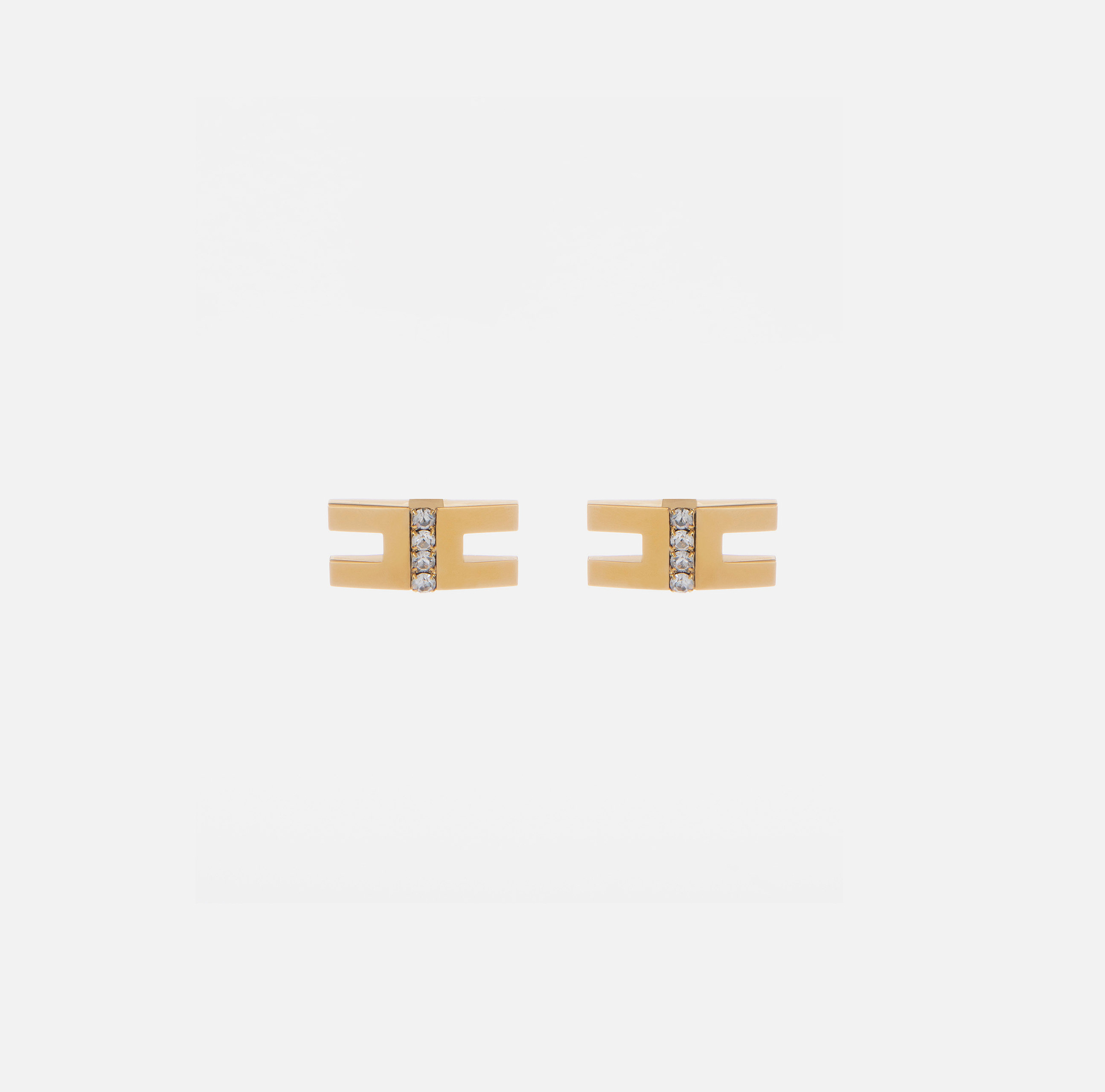 Boucles d’oreilles logo avec strass trilogy - Elisabetta Franchi® Outlet
