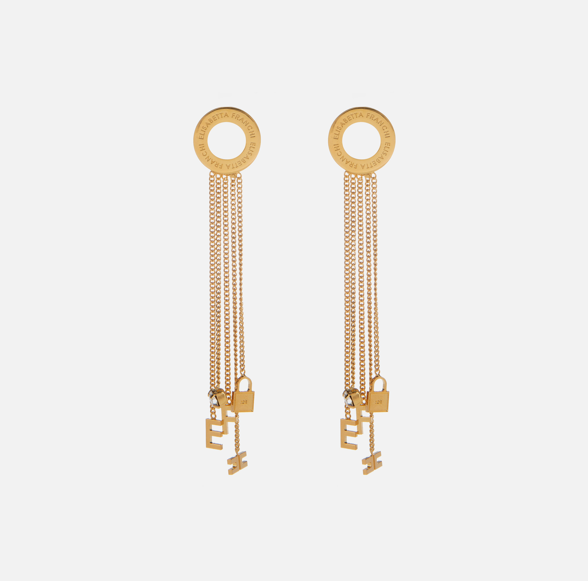 Pendientes con borlitas colgantes y dijes | Elisabetta Franchi® Outlet