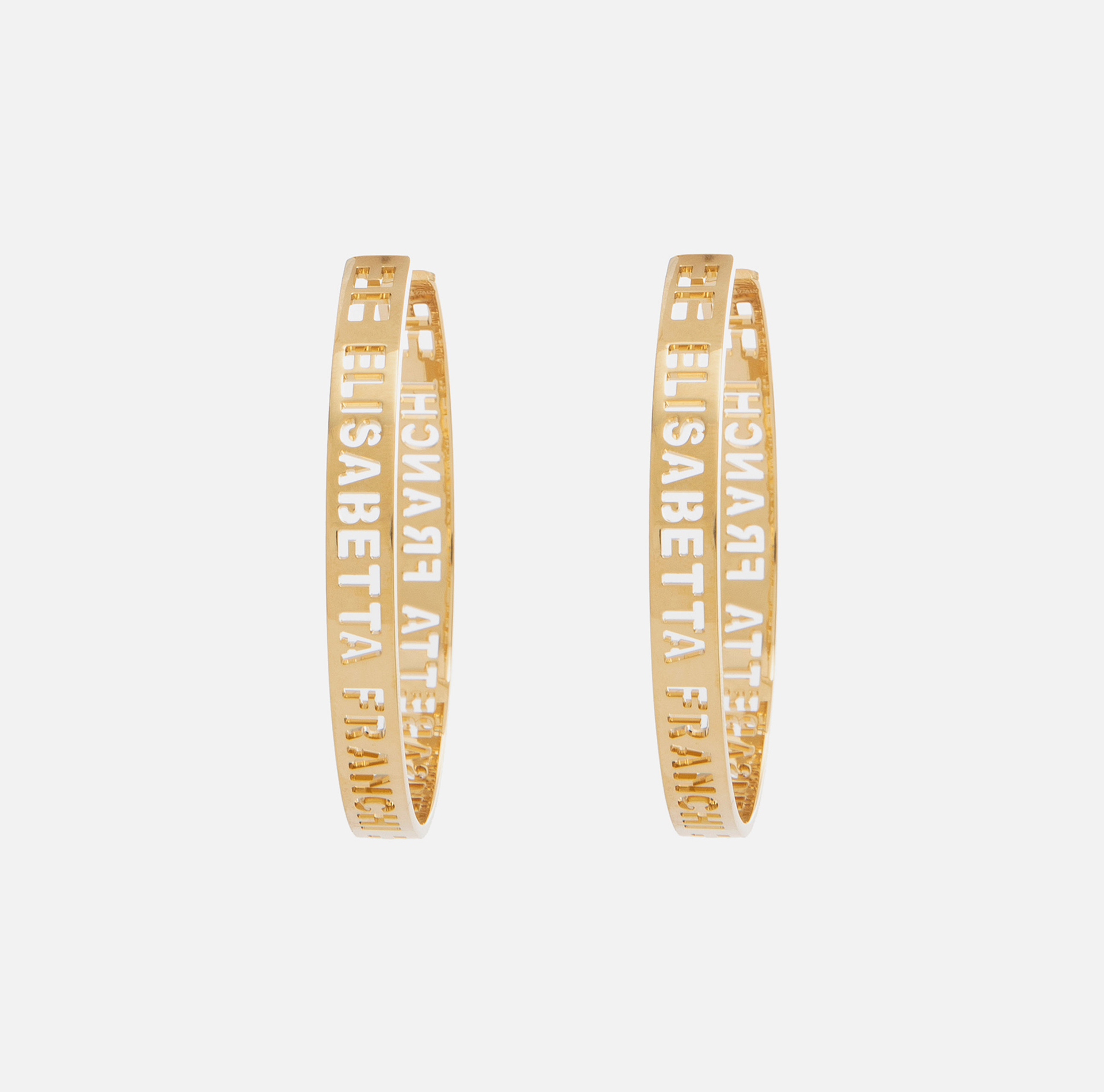 Pendientes de aro con letras - Elisabetta Franchi® Outlet