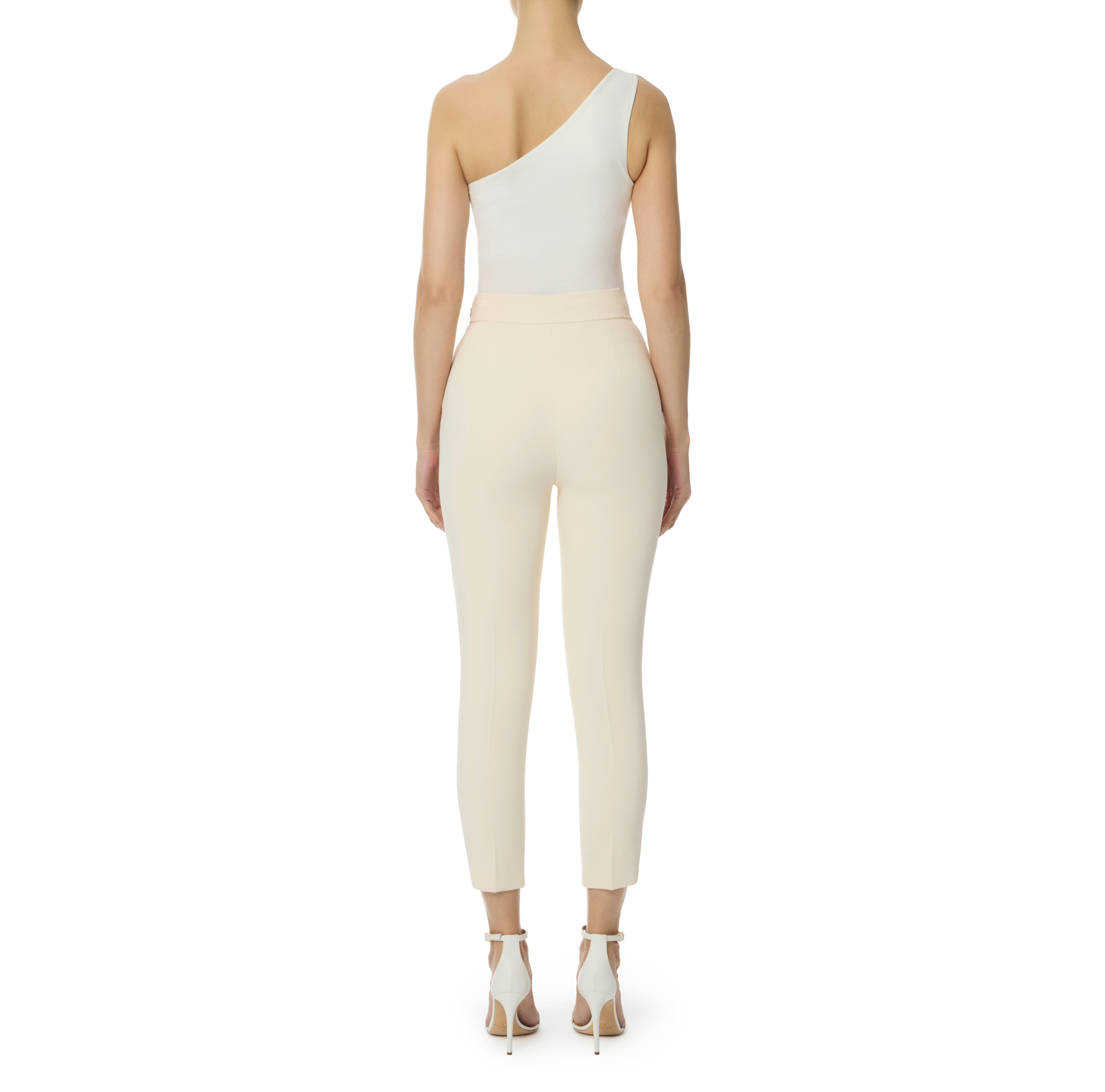 Cigarette pants with logo | Elisabetta Franchi® Outlet