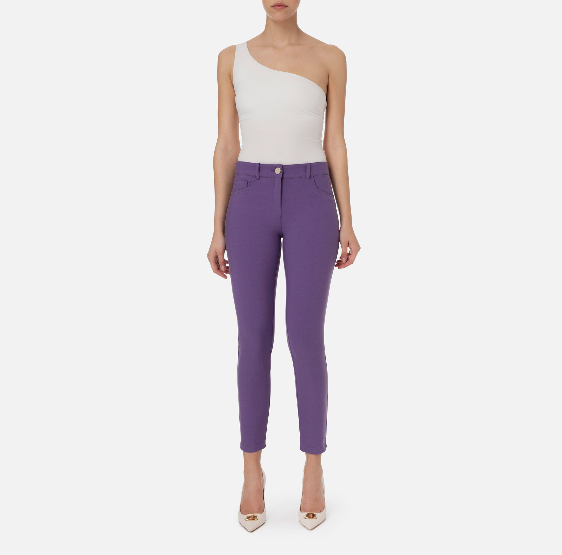 Pantalone skinny a cinque tasche - Elisabetta Franchi® Outlet