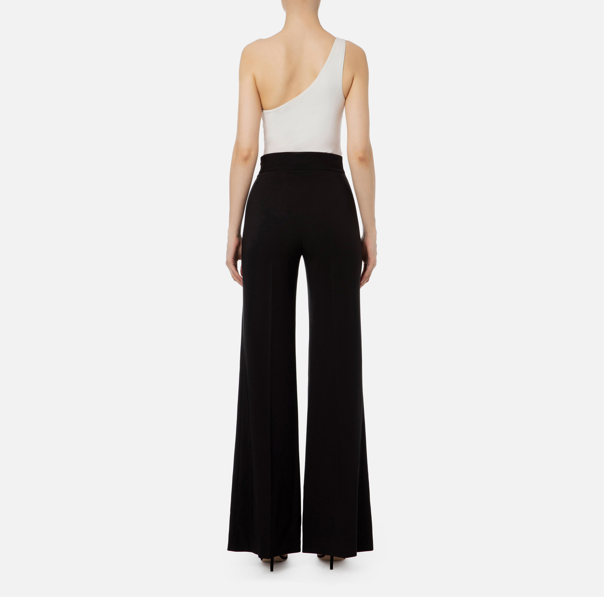 Bell-bottom trousers with buttons - Elisabetta Franchi® Outlet