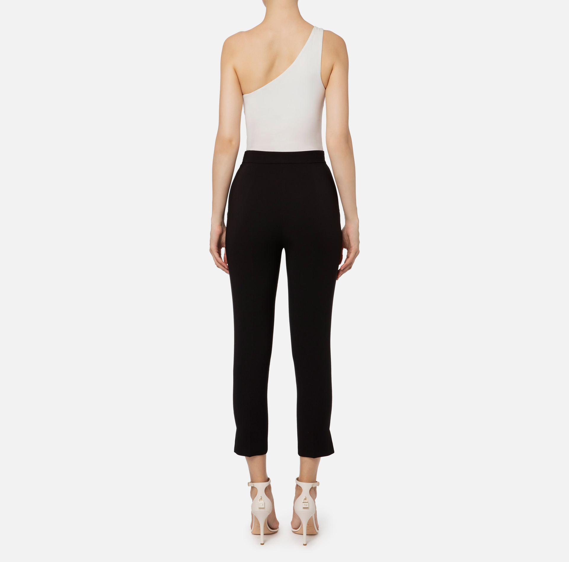 Cigarette trousers with charm - Elisabetta Franchi® Outlet