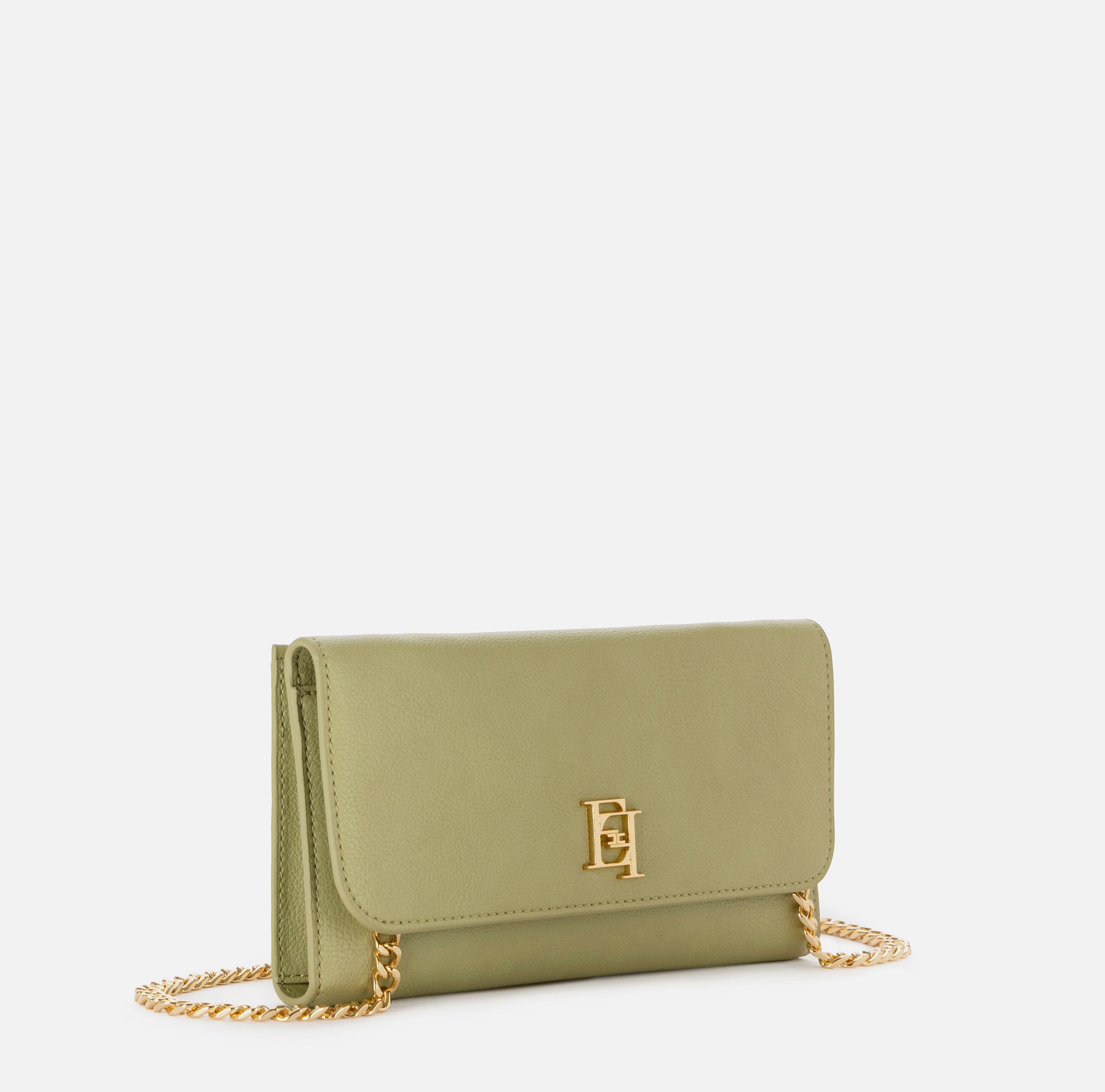 Portefeuille à bandoulière avec logo en métal - Elisabetta Franchi® Outlet