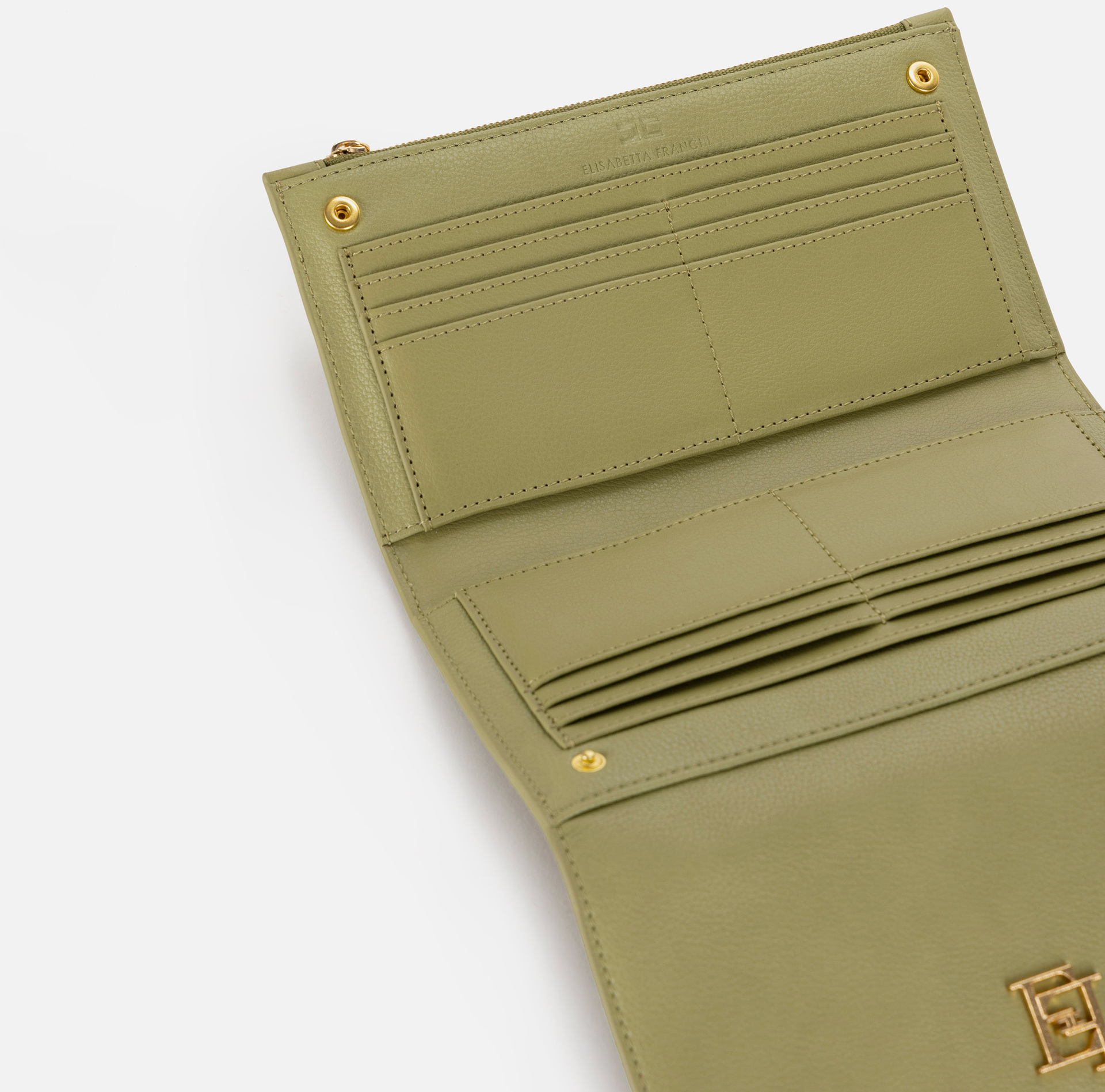 Portefeuille à bandoulière avec logo en métal - Elisabetta Franchi® Outlet