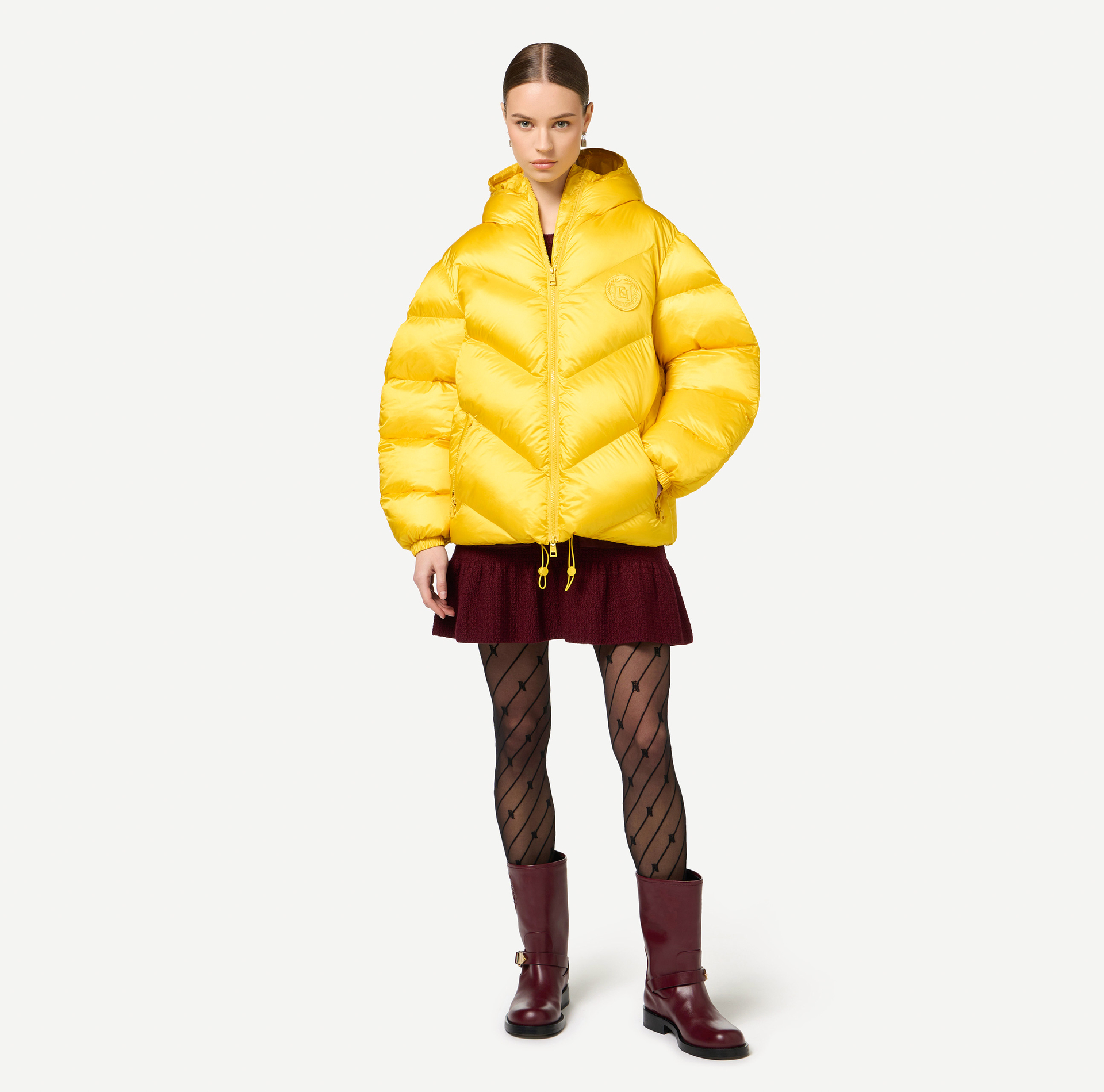 Anorak over en nylon brillant - Elisabetta Franchi® Outlet