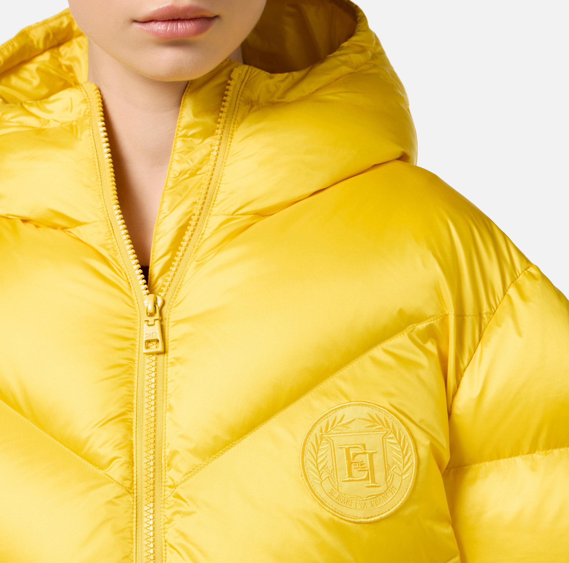 Anorak over en nylon brillant - Elisabetta Franchi® Outlet