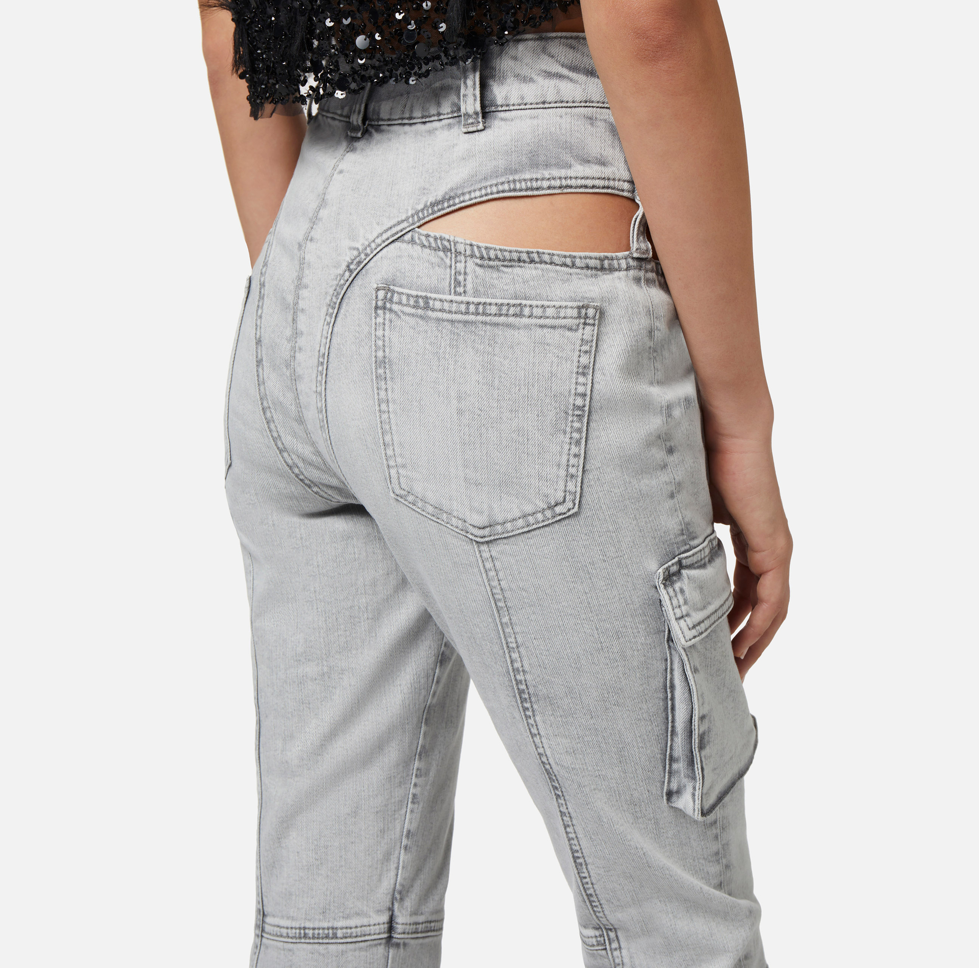 Jean skinny avec découpe - Elisabetta Franchi® Outlet