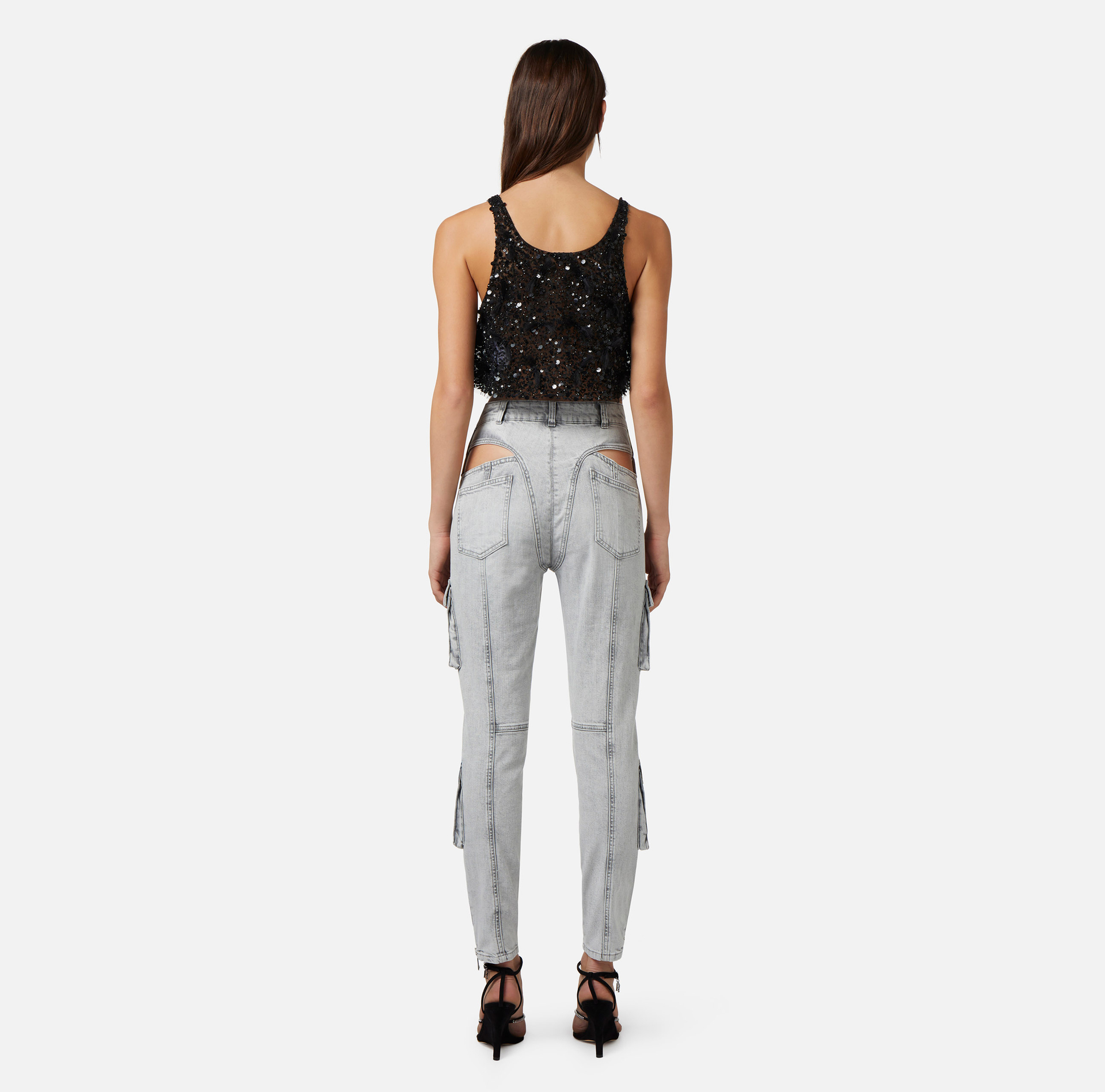 Jean skinny avec découpe - Elisabetta Franchi® Outlet