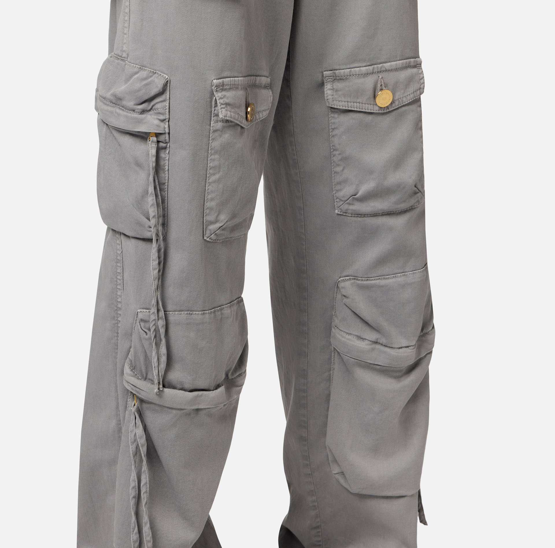 Cargo jeans with laces - Elisabetta Franchi® Outlet