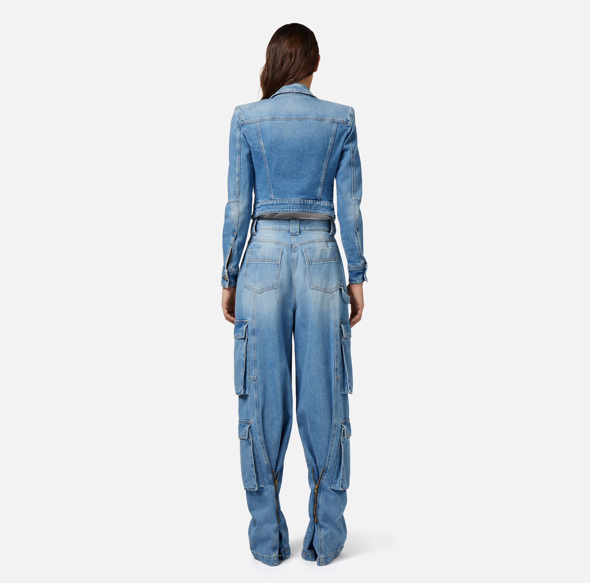 Jean cargo avec zip arrière - Elisabetta Franchi® Outlet