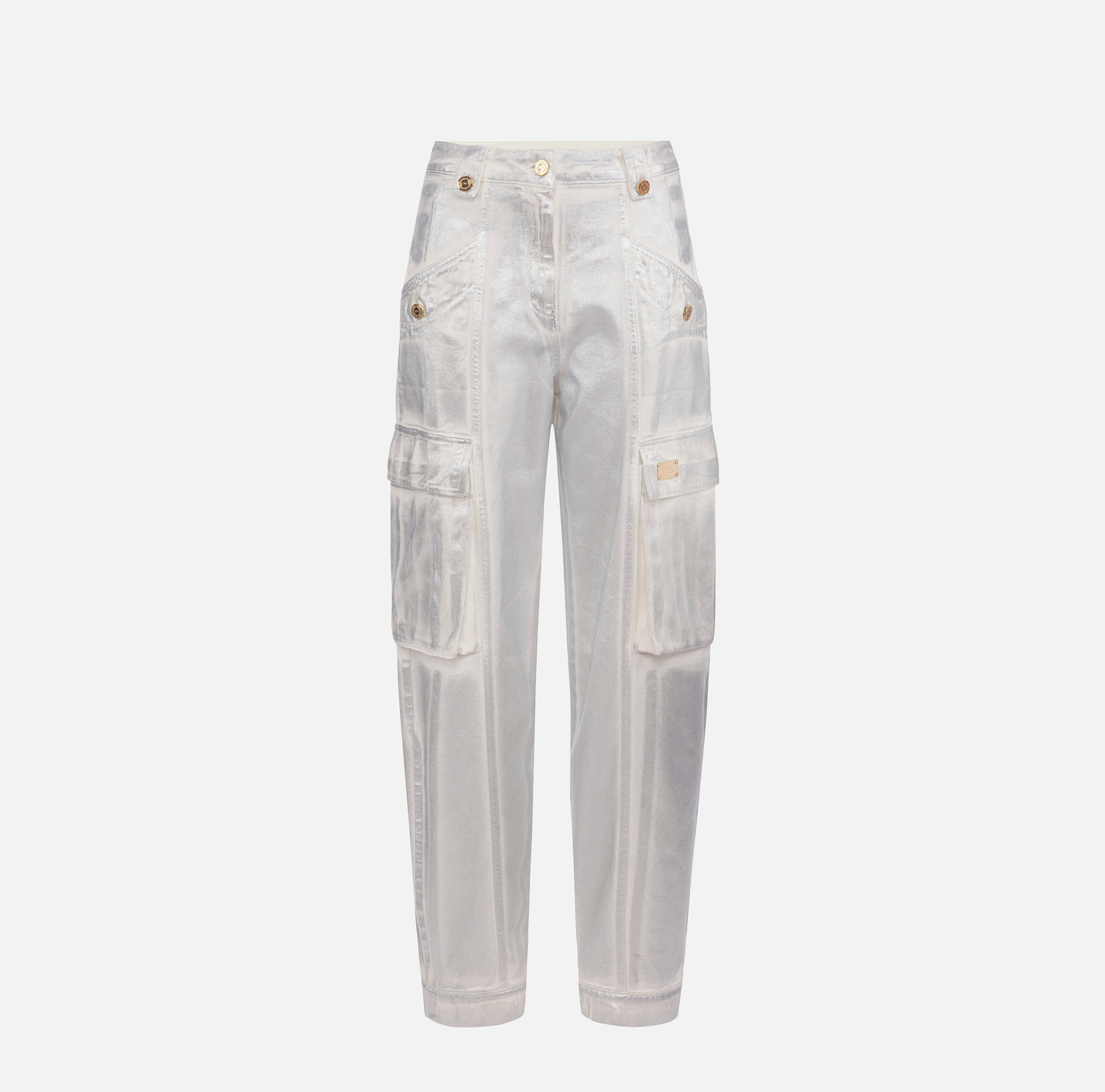 Laminated cargo jeans - Elisabetta Franchi® Outlet