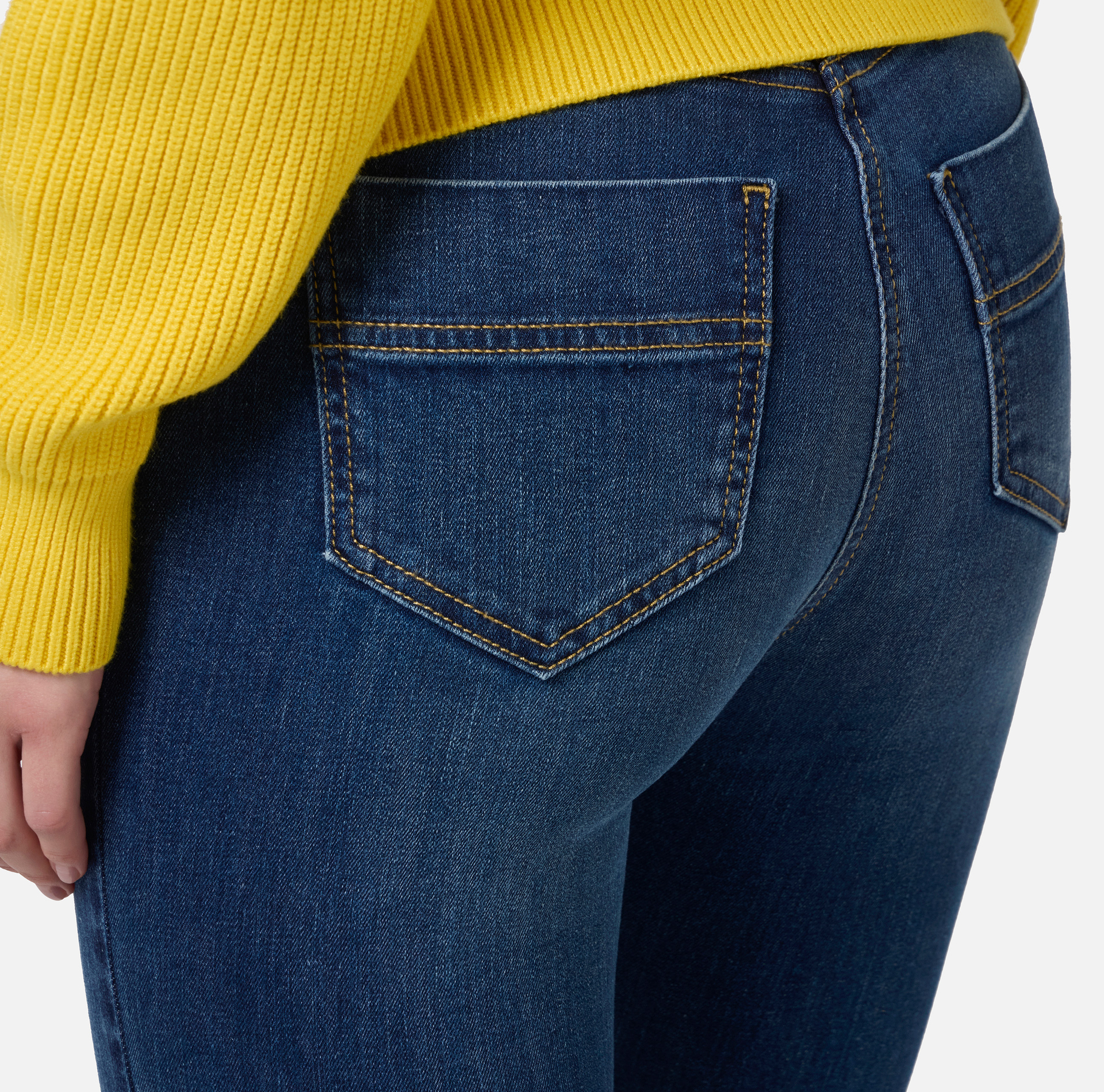 Pantalón denim pitillo de algodón elástico - Elisabetta Franchi® Outlet
