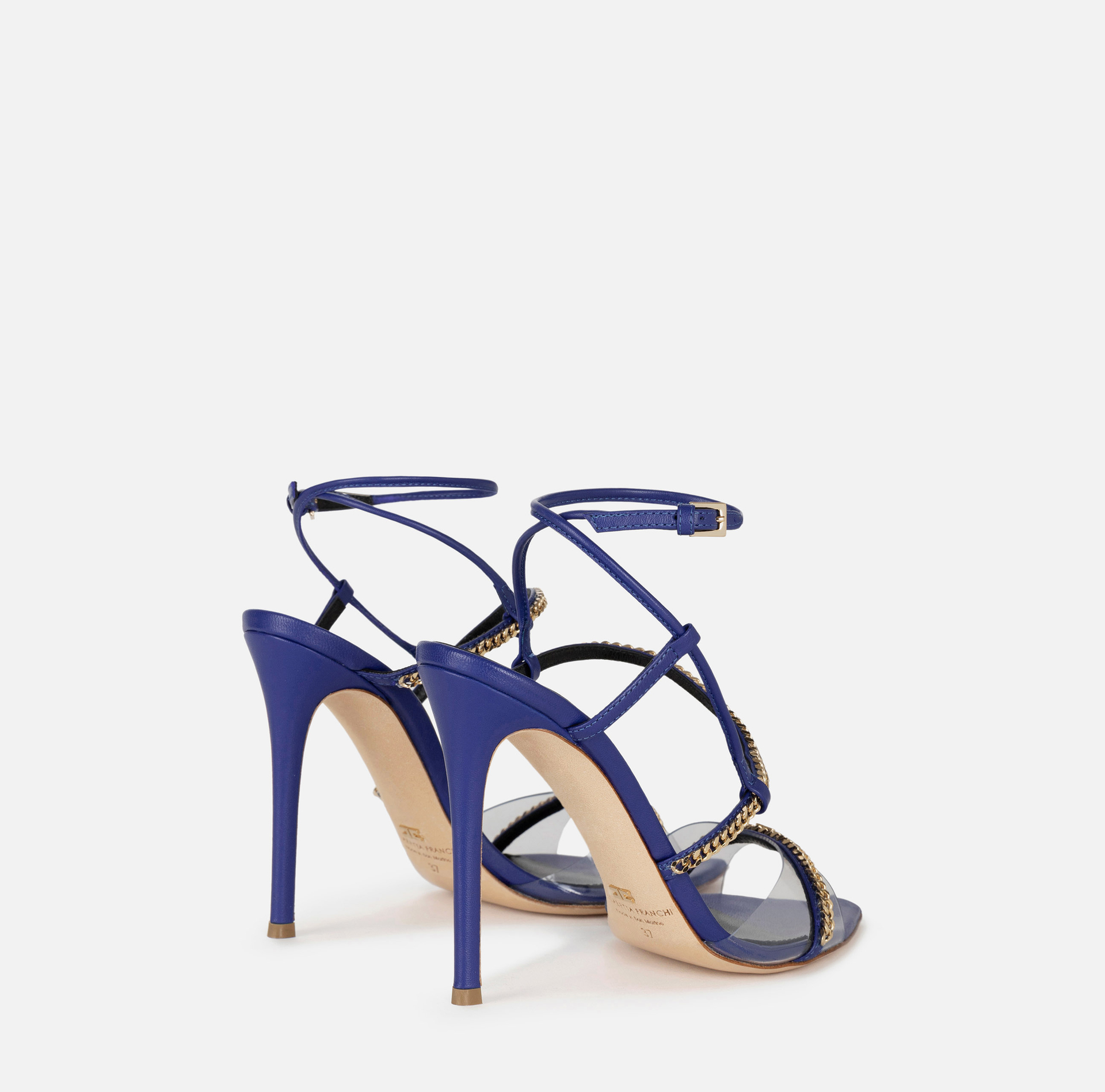Sandales en cuir avec groumette - Elisabetta Franchi® Outlet