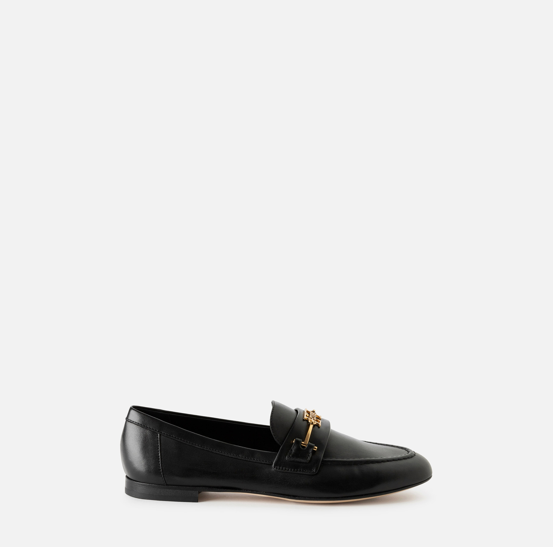 Leather loafers with horsebit - Elisabetta Franchi® Outlet