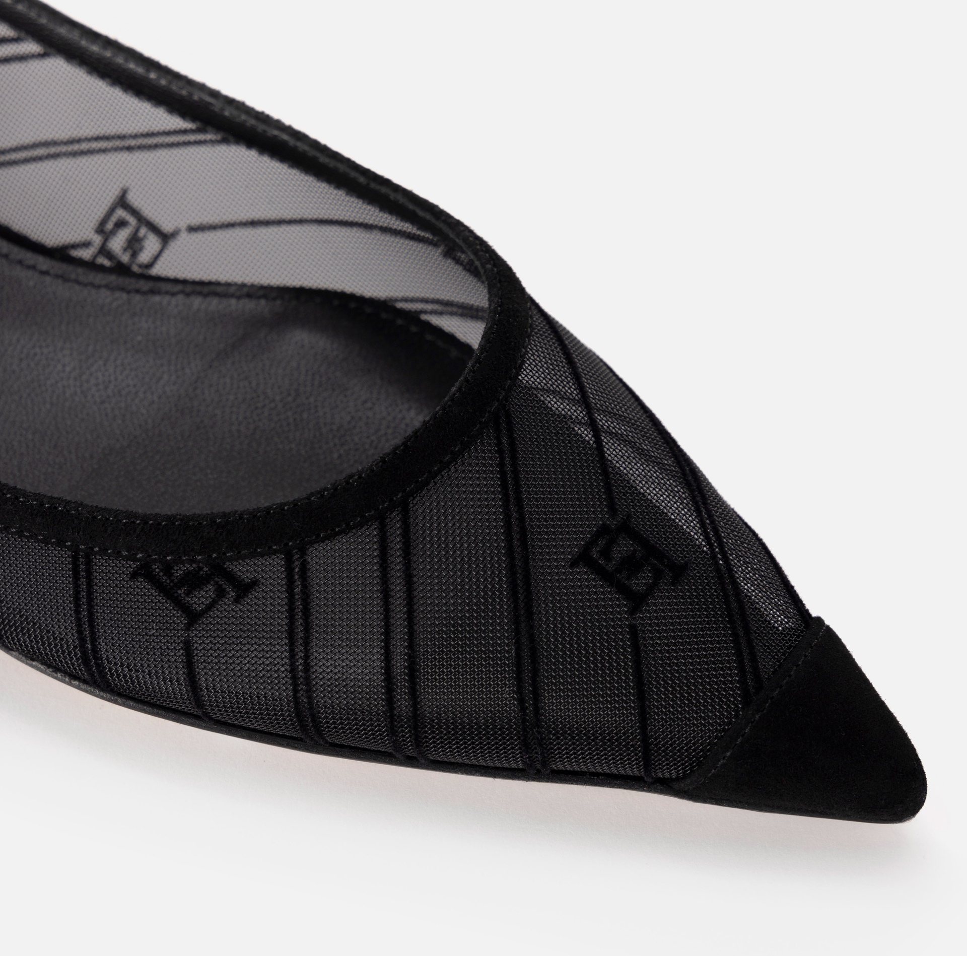 Flocked mesh flats - Elisabetta Franchi® Outlet
