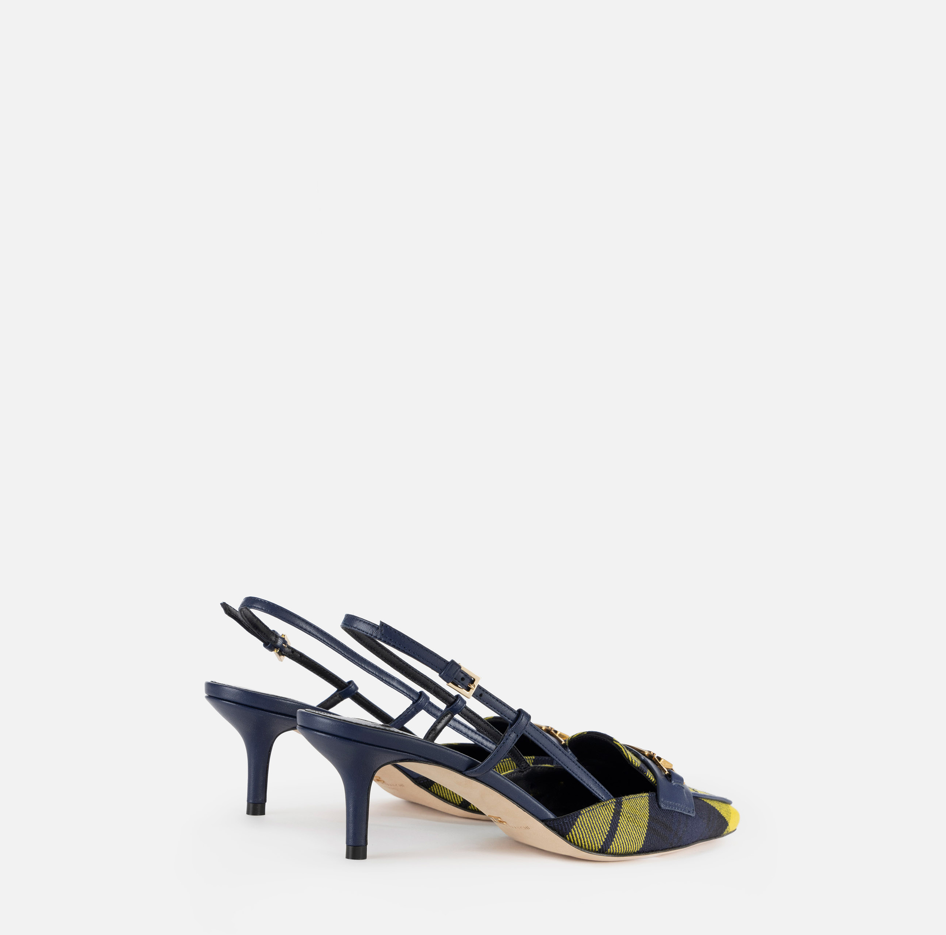 Escarpins slingback en tartan - Elisabetta Franchi® Outlet
