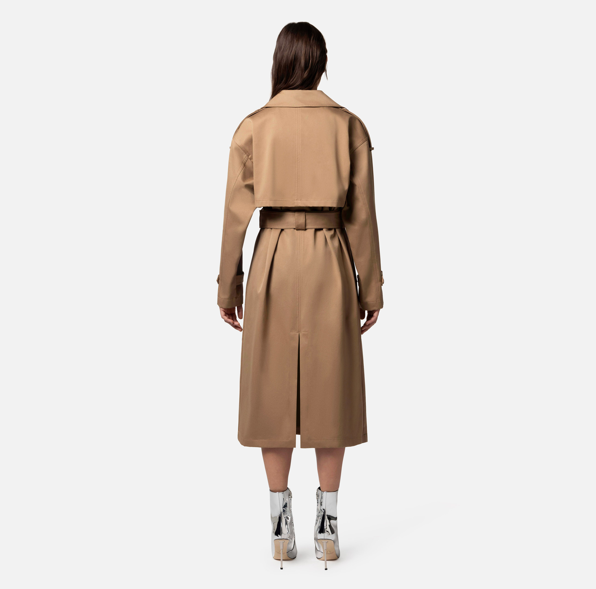 Trench over en coton - Elisabetta Franchi® Outlet