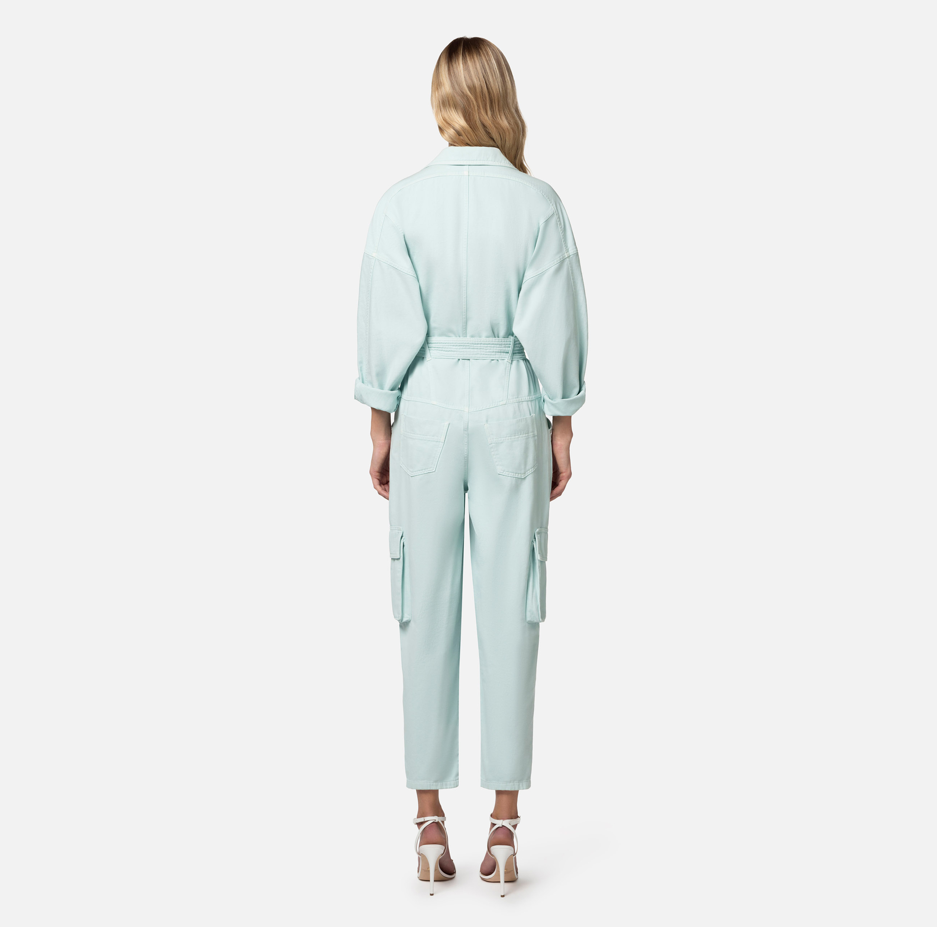 Cargo denim jumpsuit - Elisabetta Franchi® Outlet