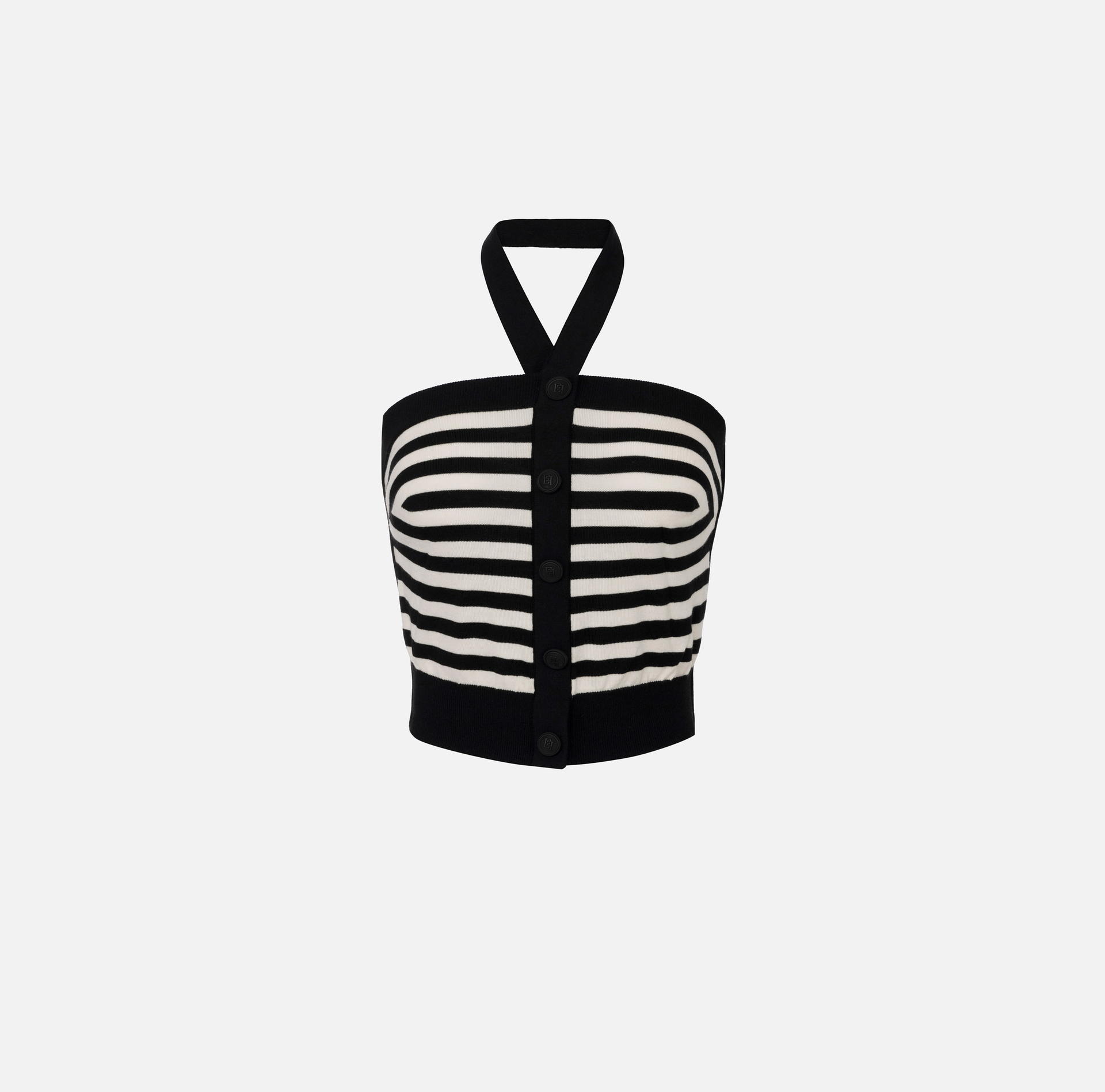 Top in lana a righe - Elisabetta Franchi® Outlet