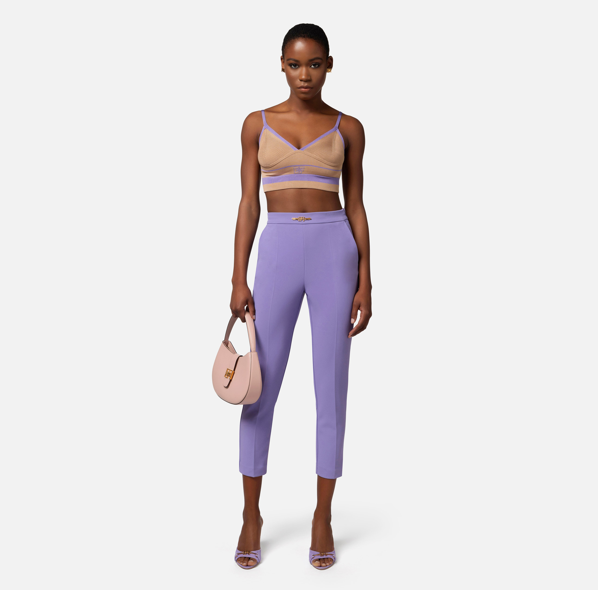 Jacquard viscose top - Elisabetta Franchi® Outlet