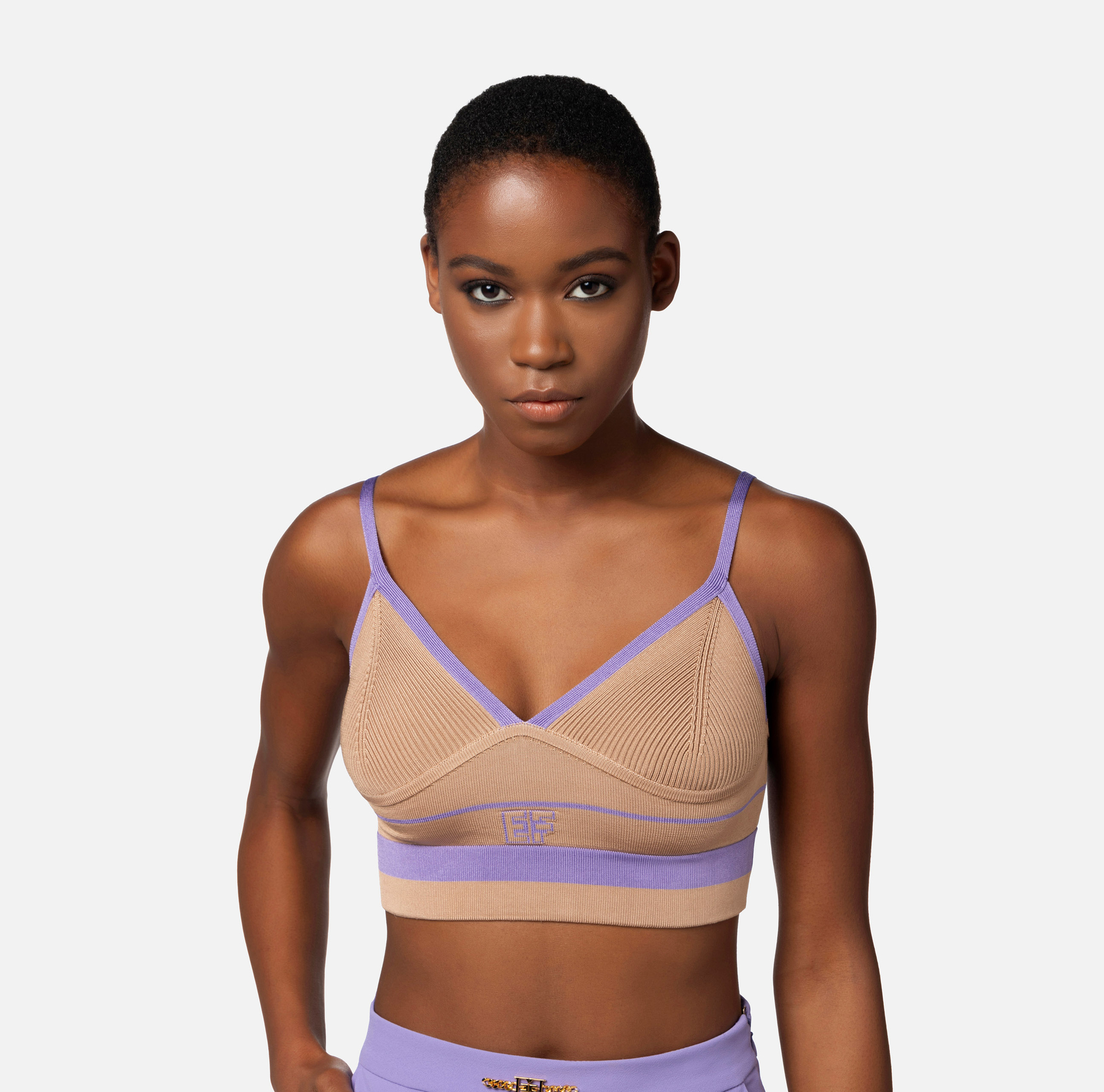 Jacquard viscose top - Elisabetta Franchi® Outlet