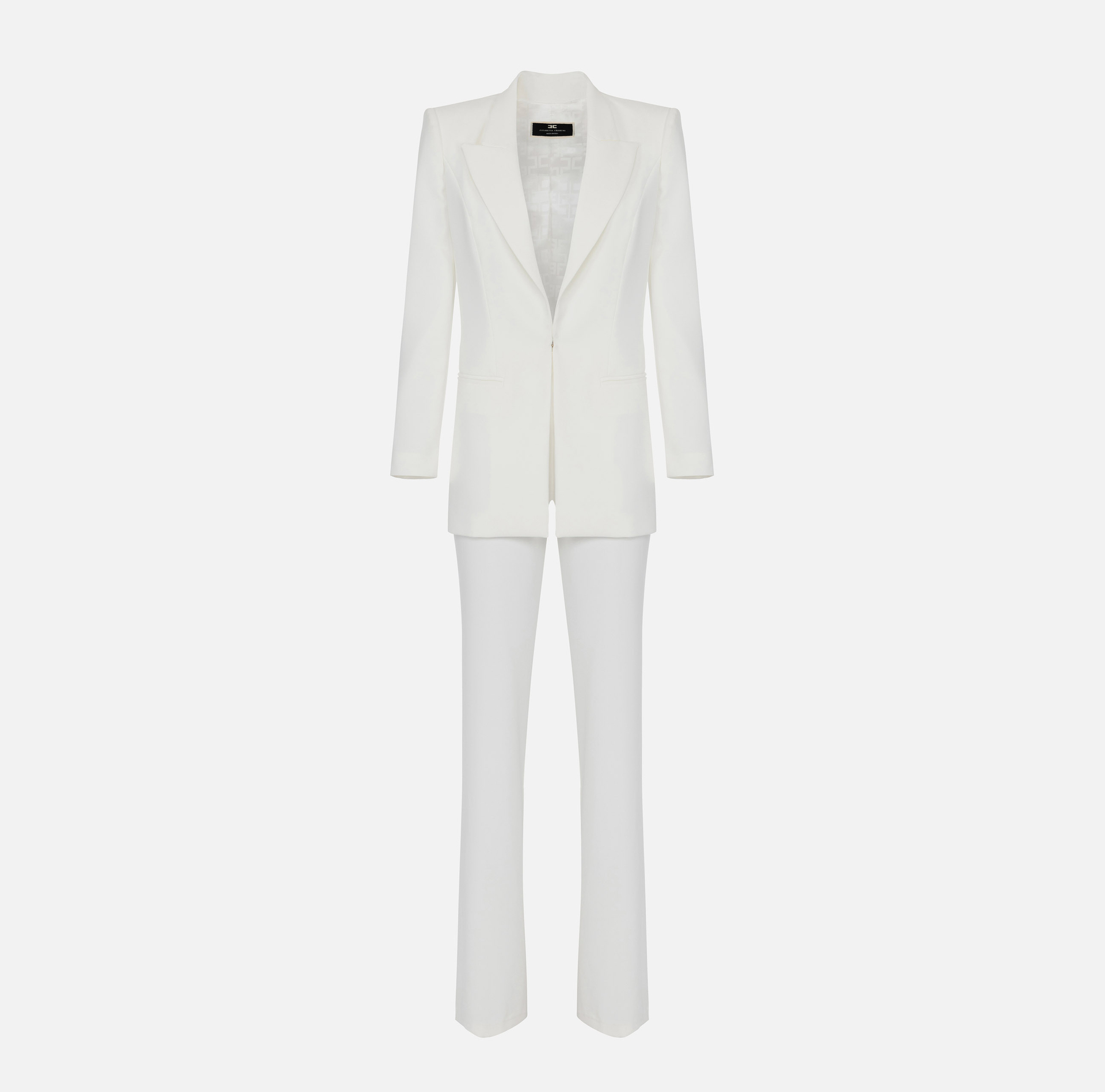 Trouser suit in crêpe fabric - Elisabetta Franchi® Outlet